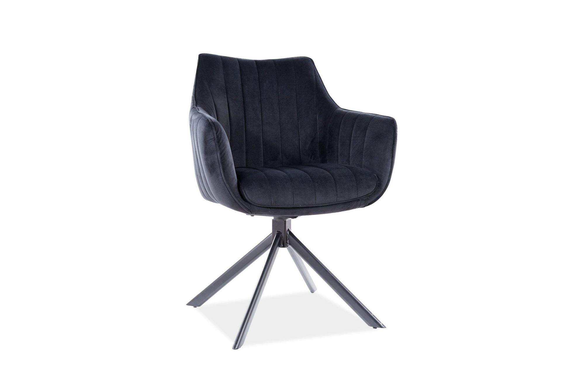 Azaila Karmstol Snurrbar - Sammet/Svart