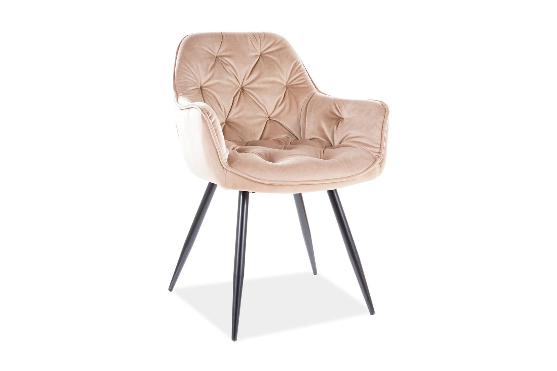 Eiber Karmstol - Sammet/Beige/Svart