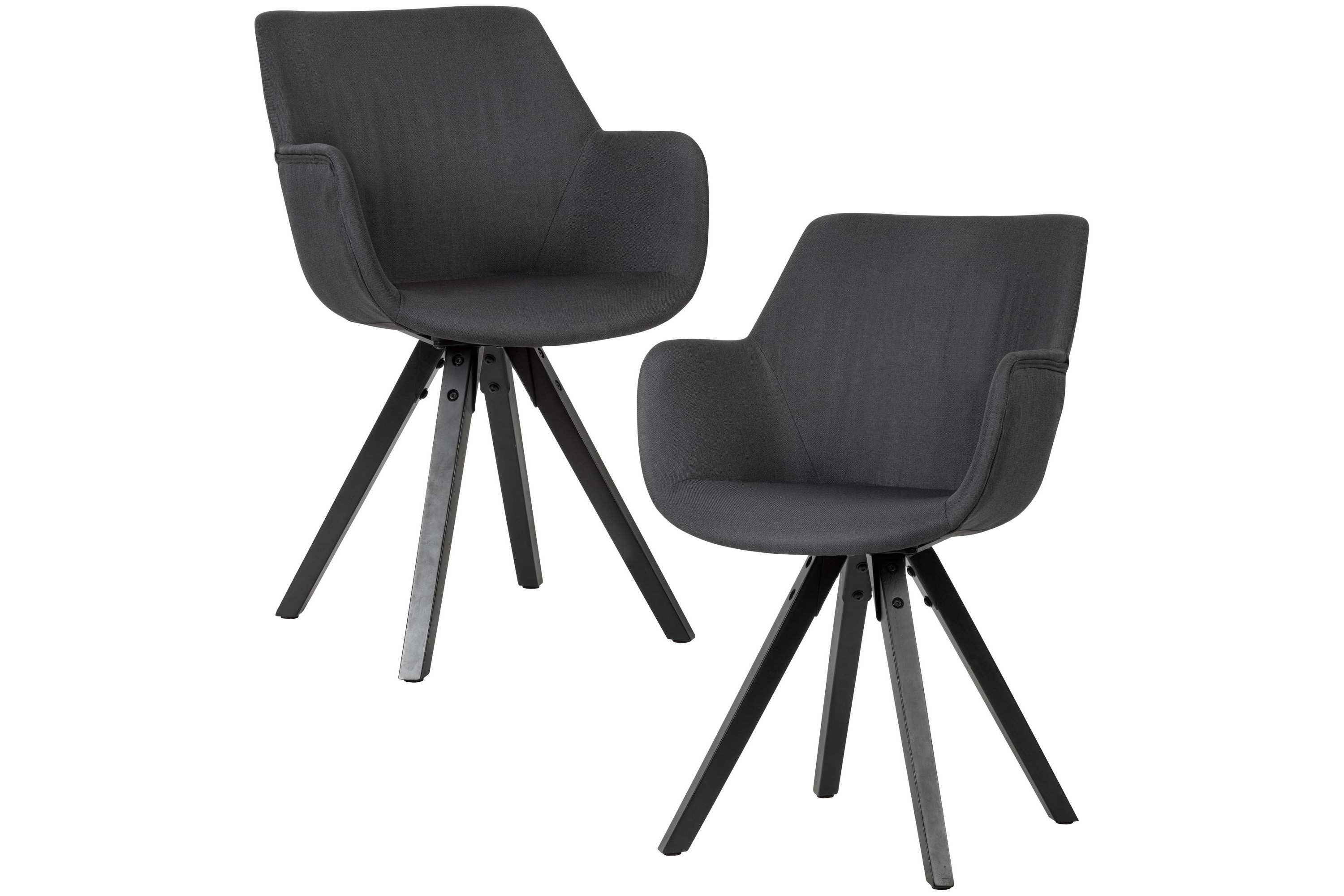 Karmstol Clanton 2-pack Svart