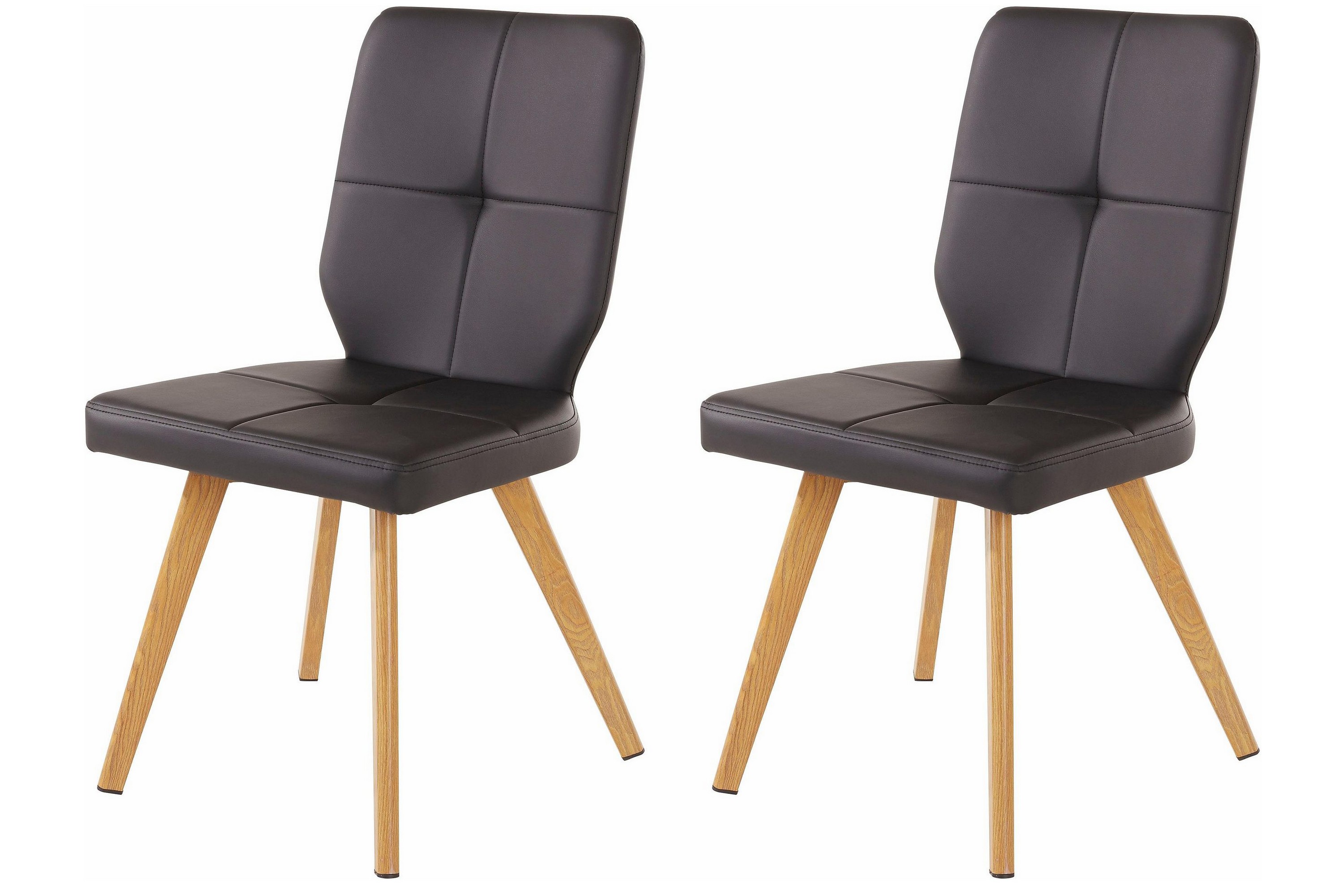 Köksstol Daniel Konstläder 2-pack SvartTrä