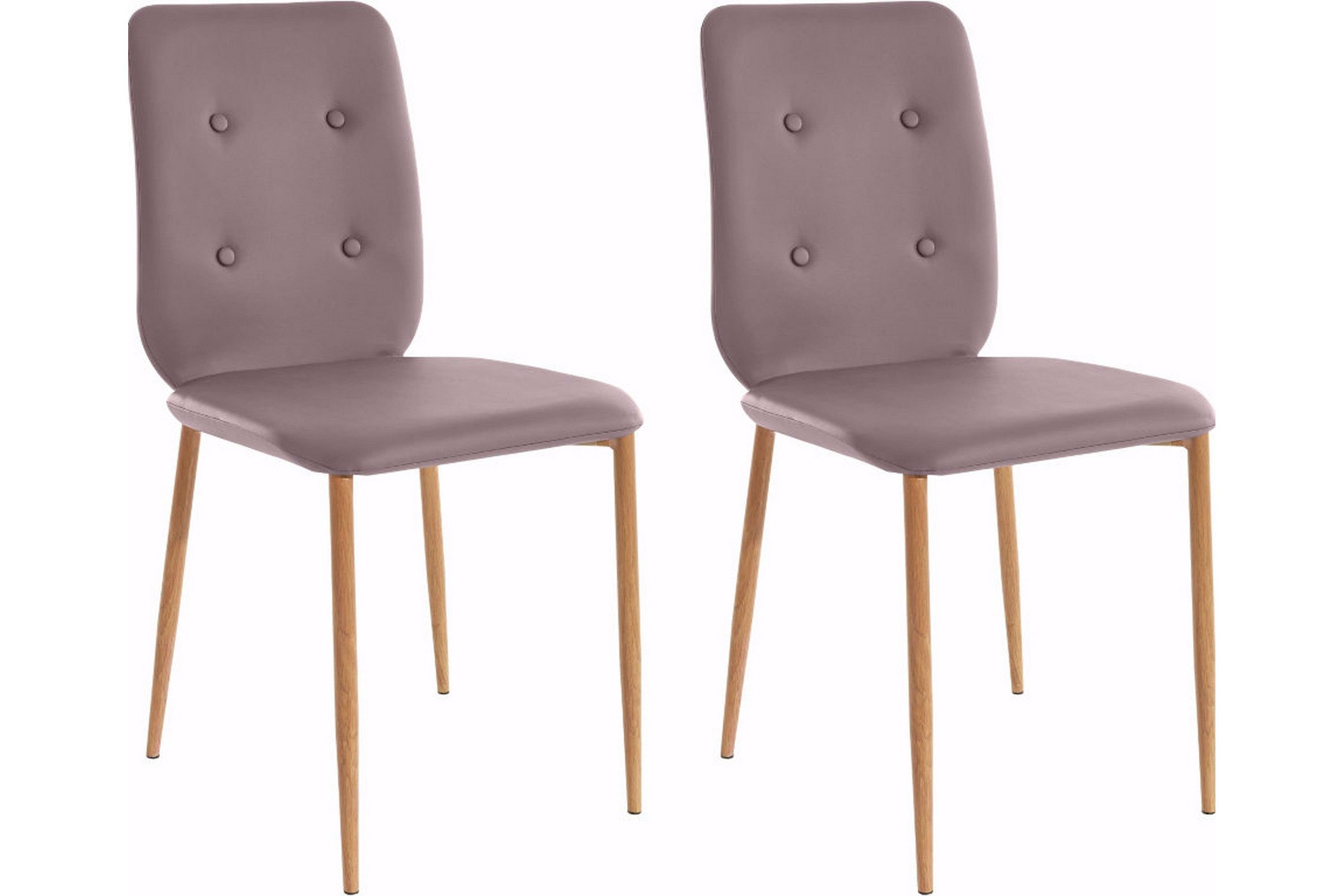 Köksstol Largo Konstläder 2-pack GråBeige