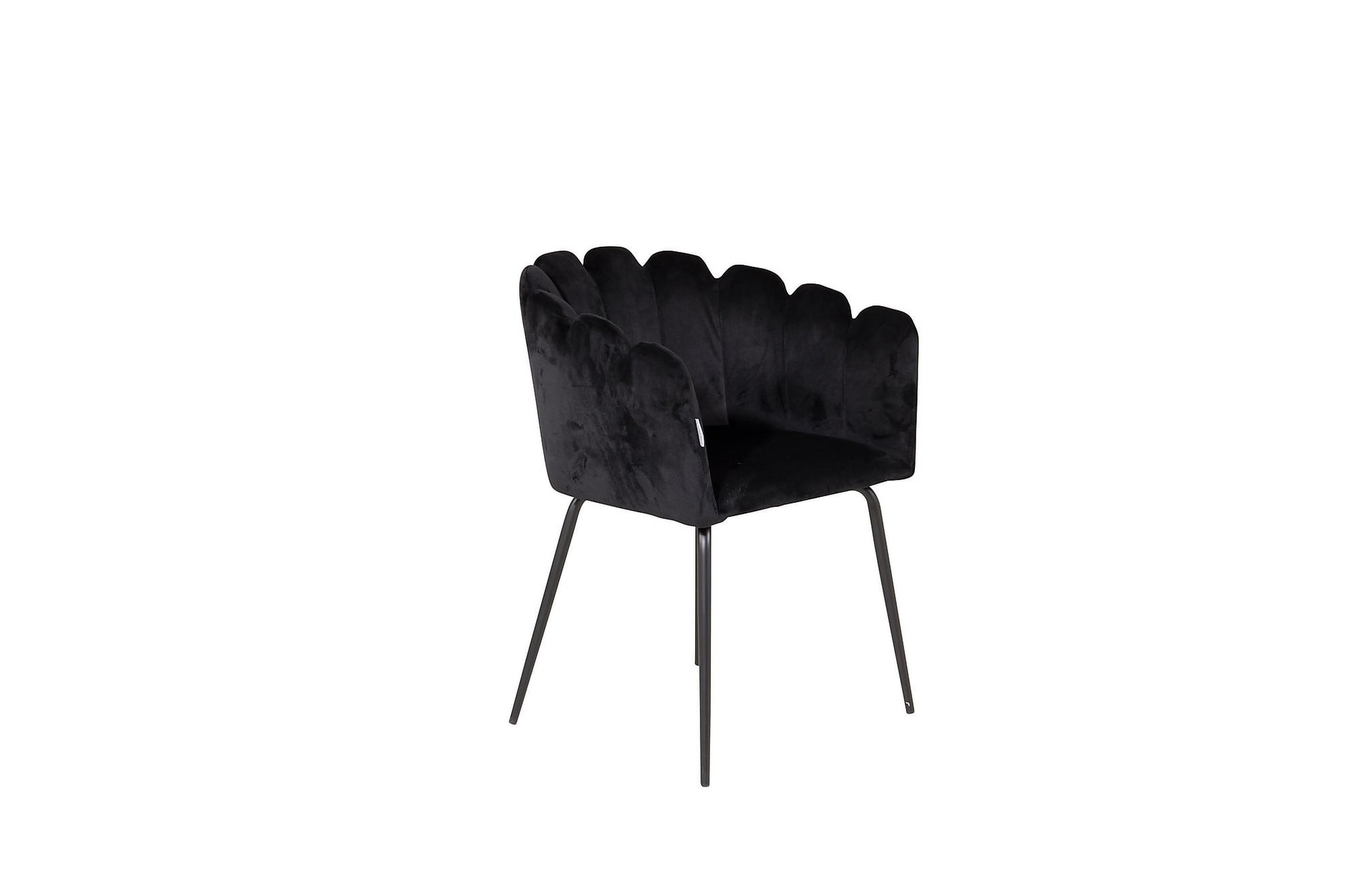 limhamn karmstol sammet - svart