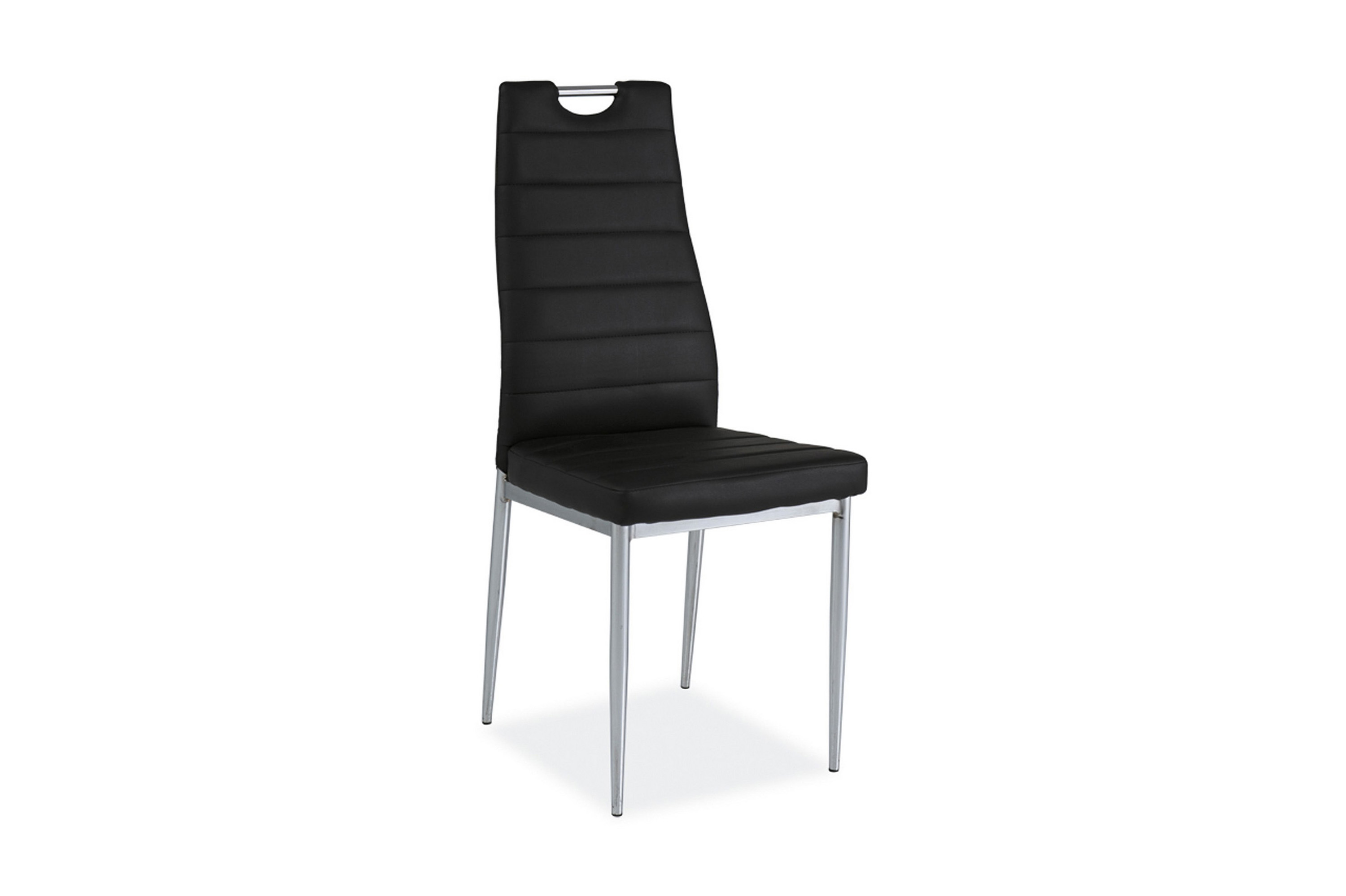Matstol Chivres 4-pack Konstläder/Svart/Silver