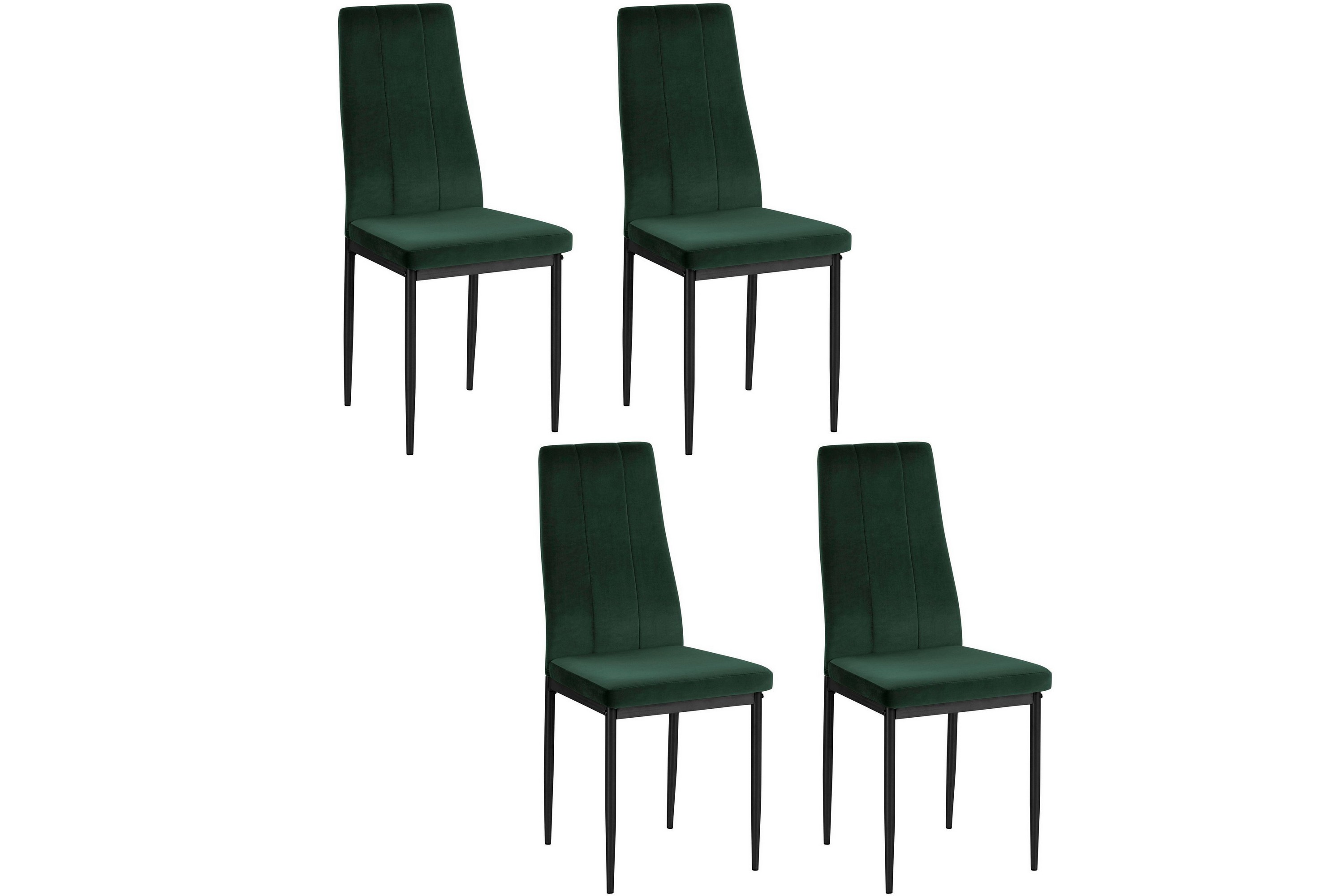 Matstol Gallaryd 4-pack Sammet/Mörkgrön