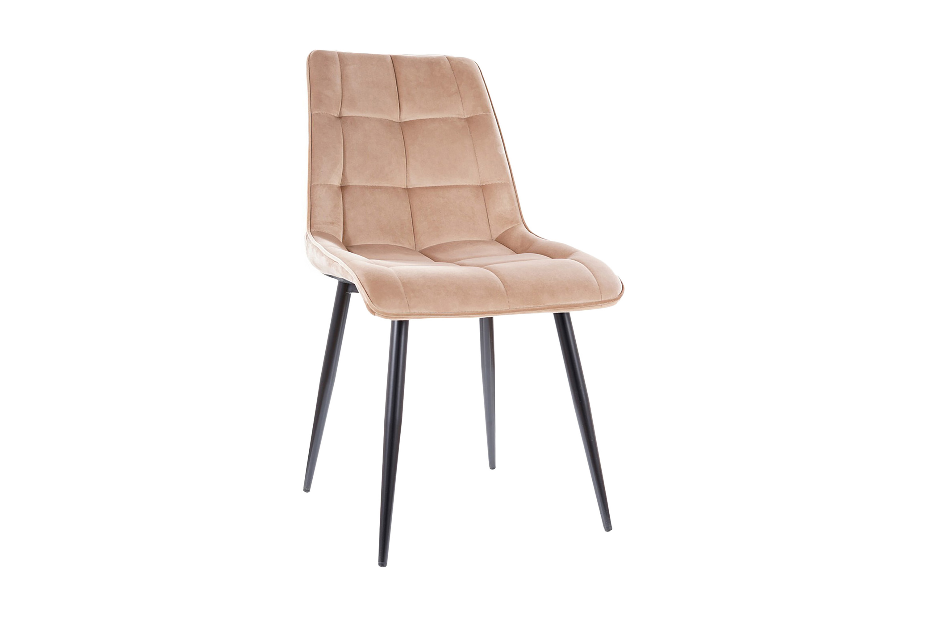 Matstol Labaie Sammet/Beige/Svart