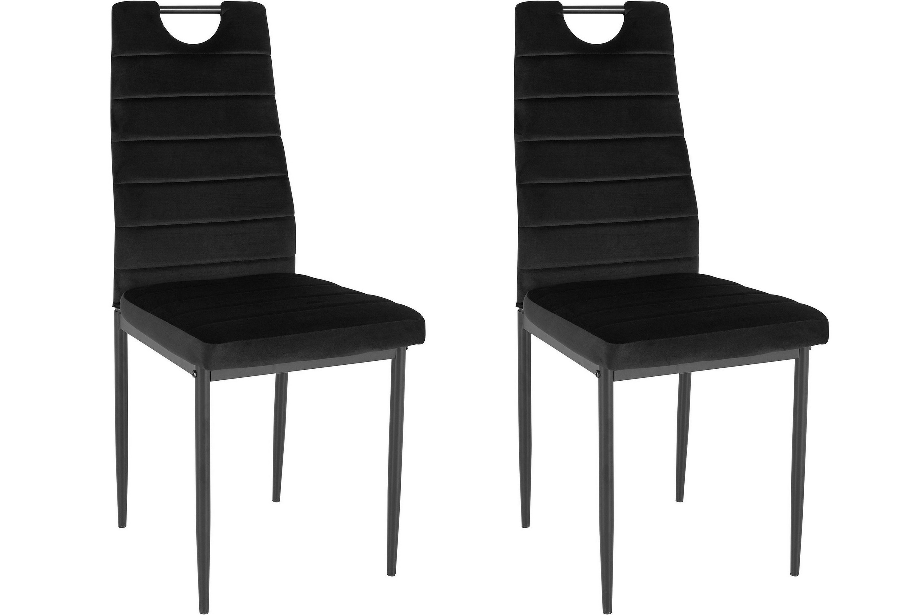 matstol manning - sammet/svart