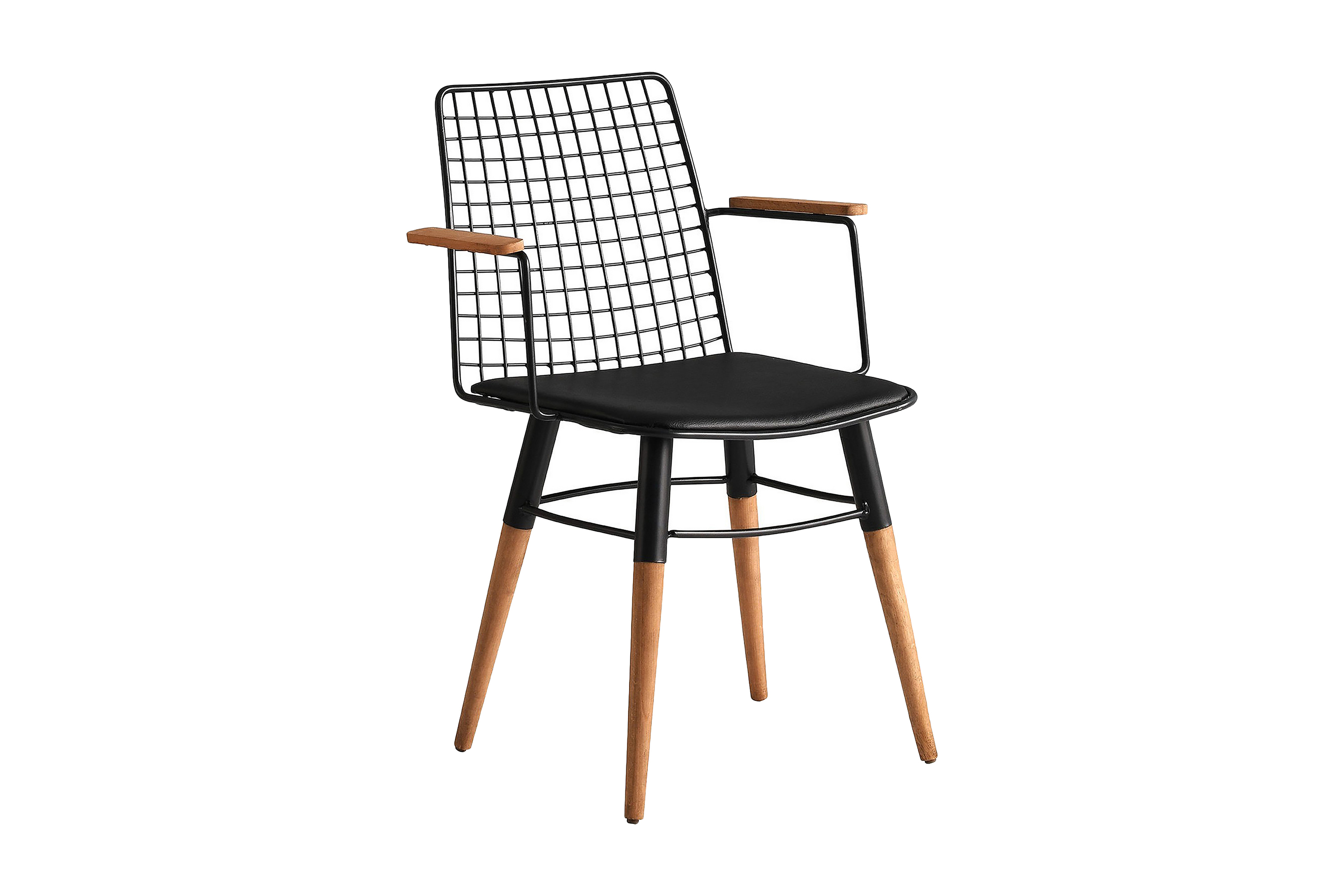 matstol trendel - svart/valnöt