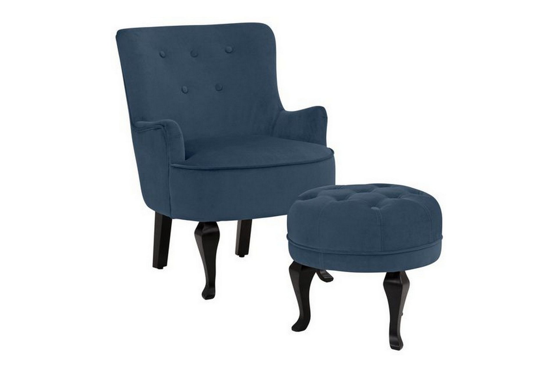 merit matstol sammet - blå