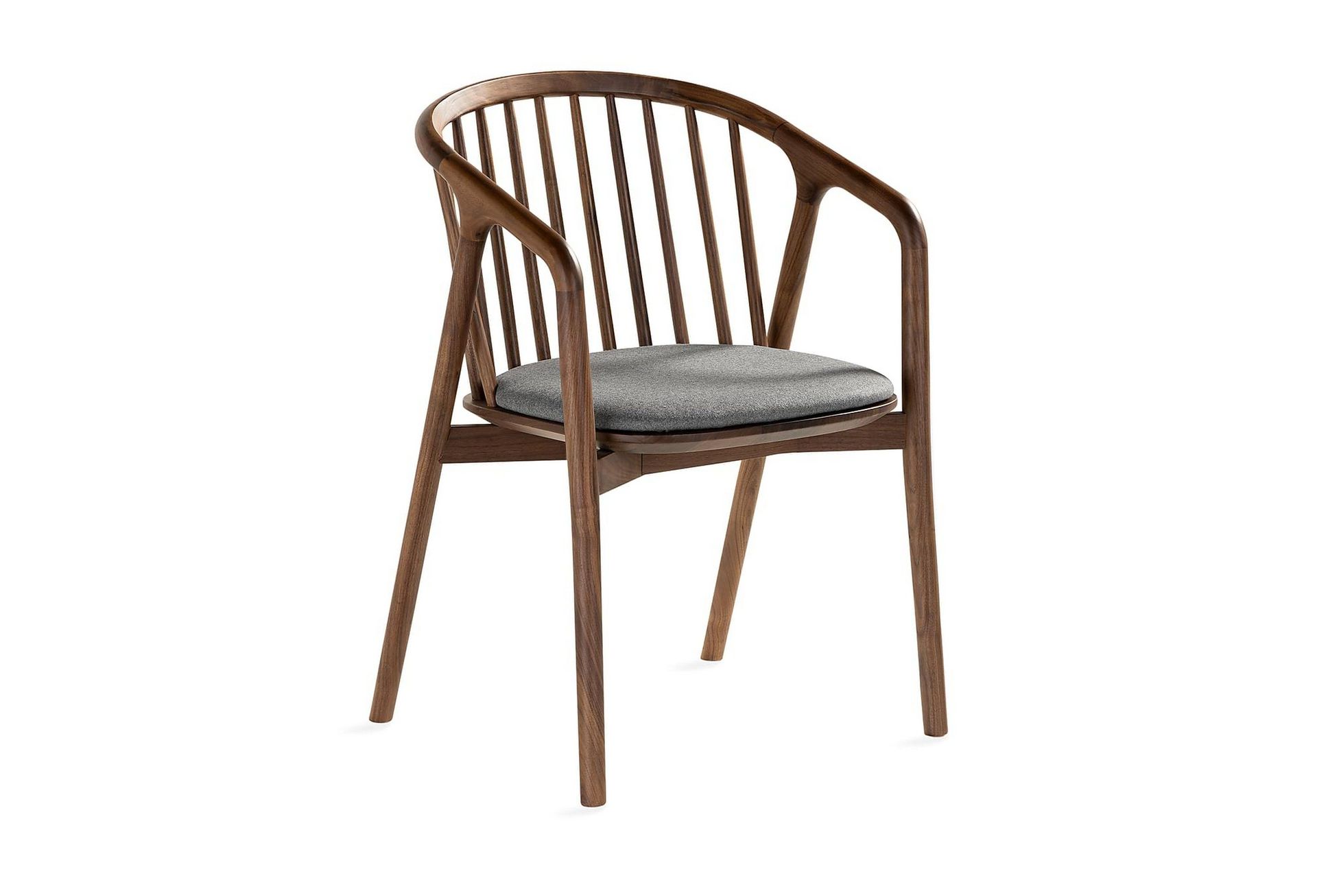 Noira Matstol med Armst&ouml;d - Valn&ouml;t / Brun