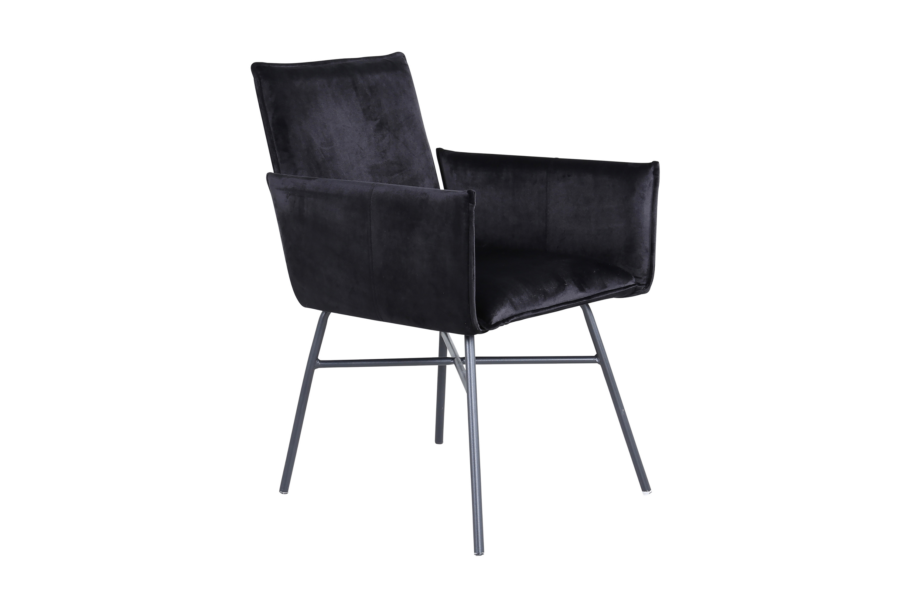 petra karmstol - sammet/svart