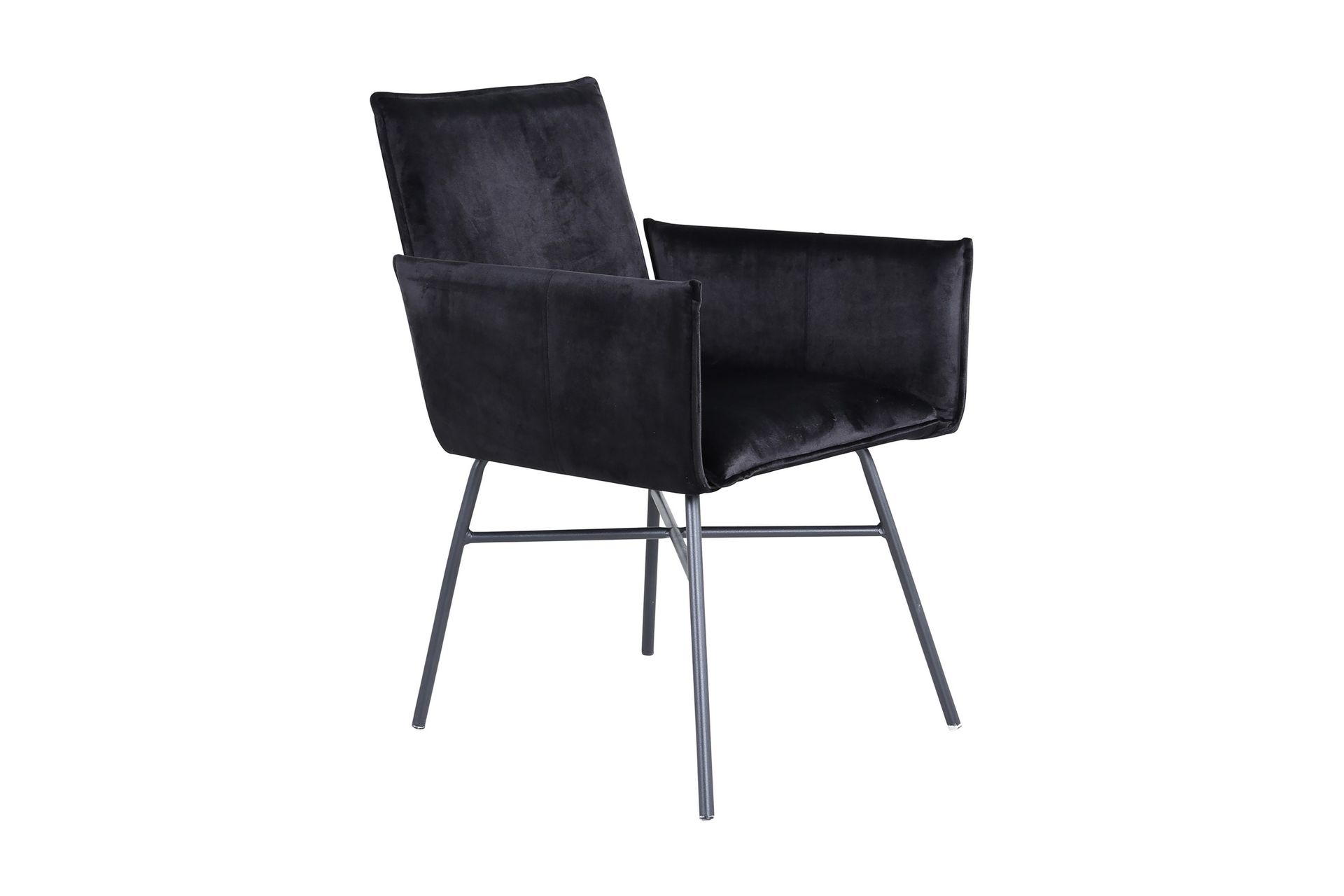 petra karmstol - sammet/svart