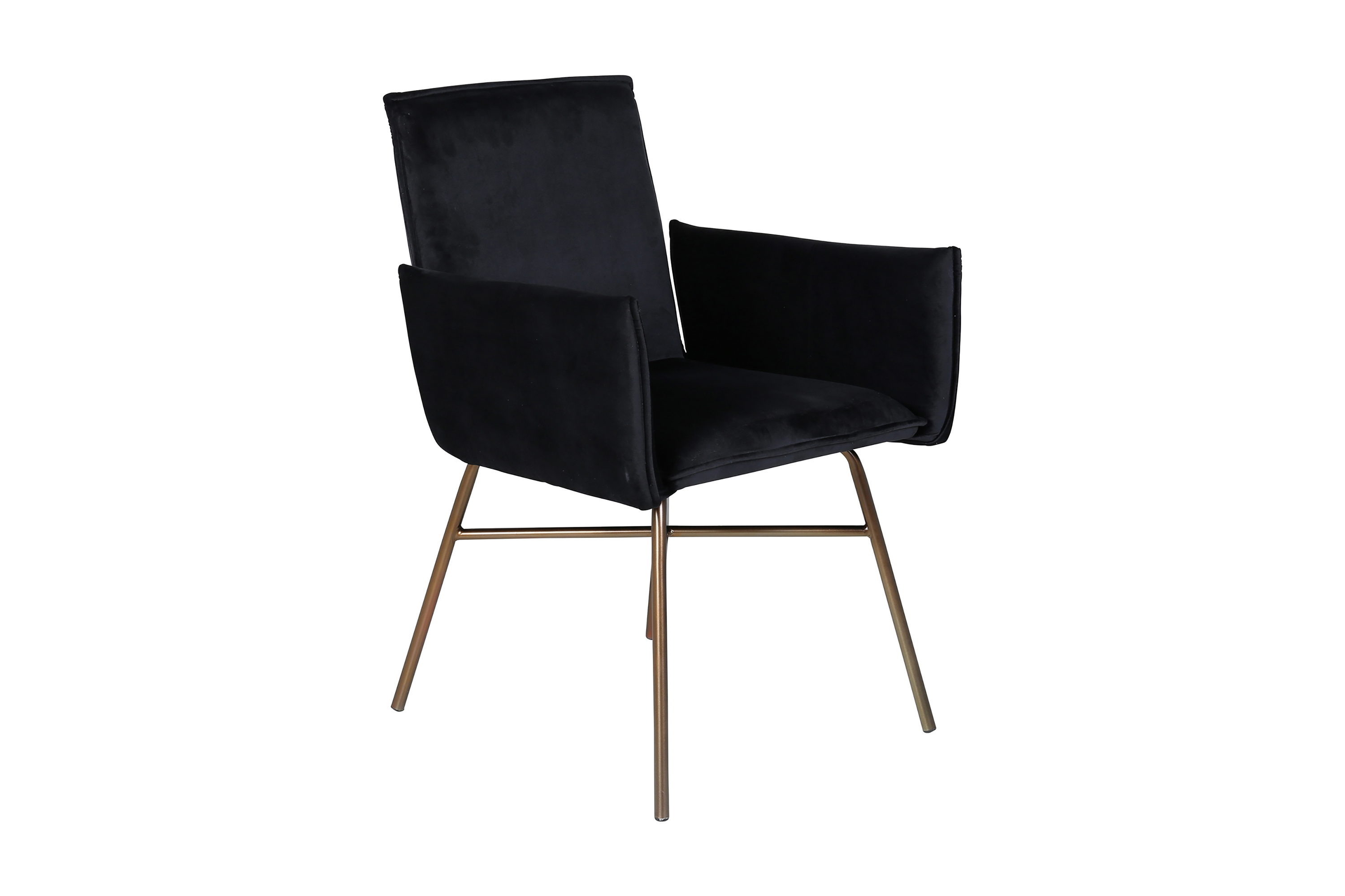 petra karmstol - sammet/svart/koppar