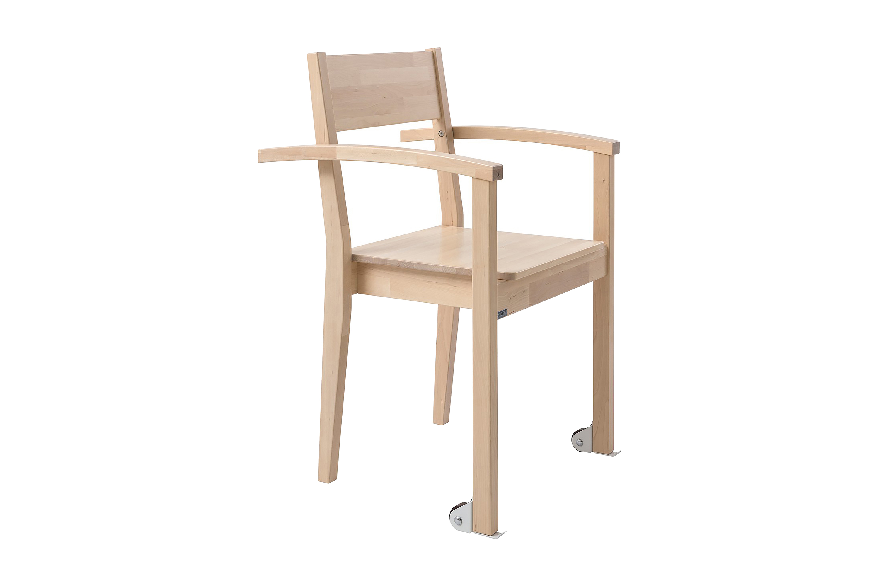 Stol Joki med Armstöd Tryckhandtag Björk Beige