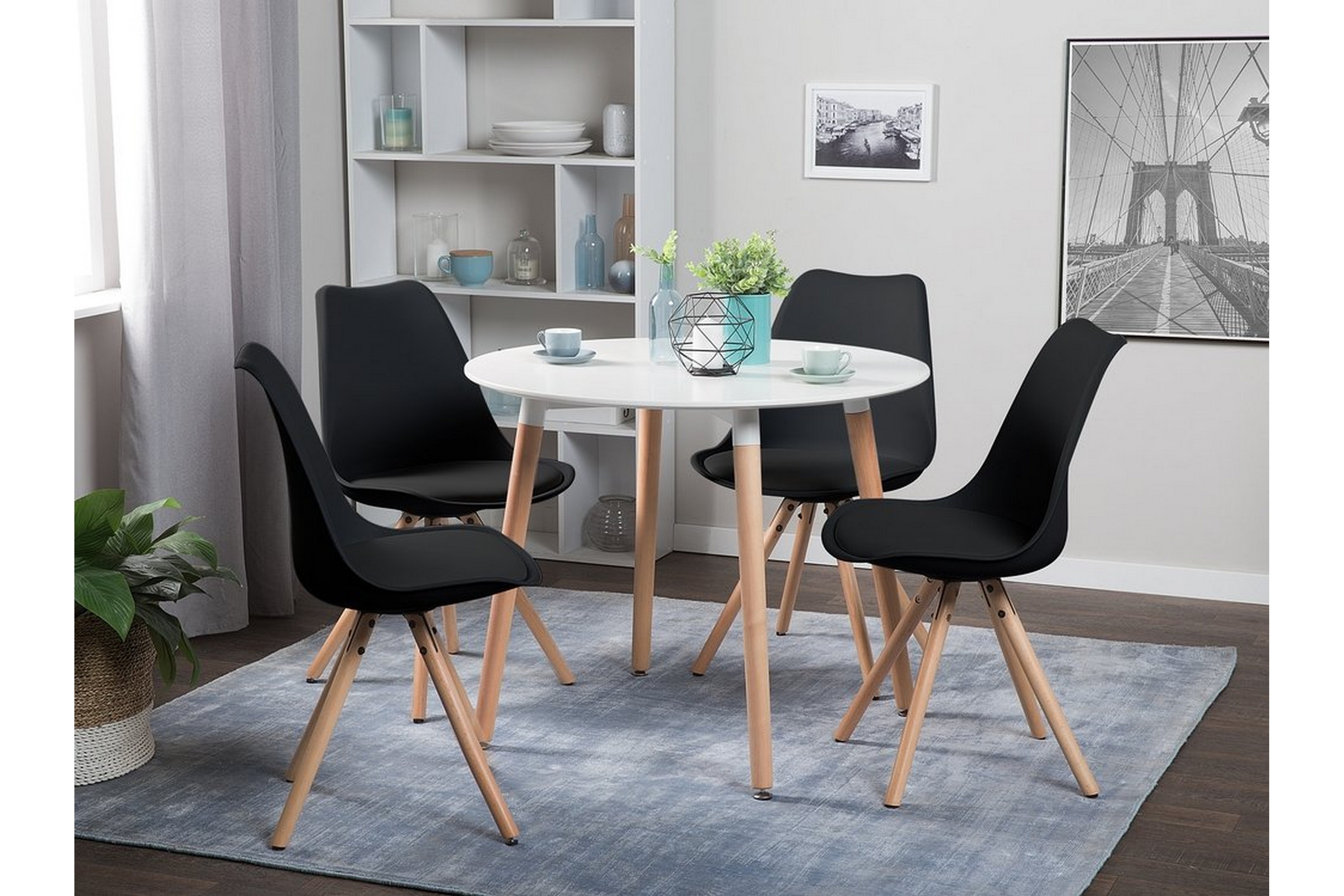 Stol Set Om 2 St Dakota Svart