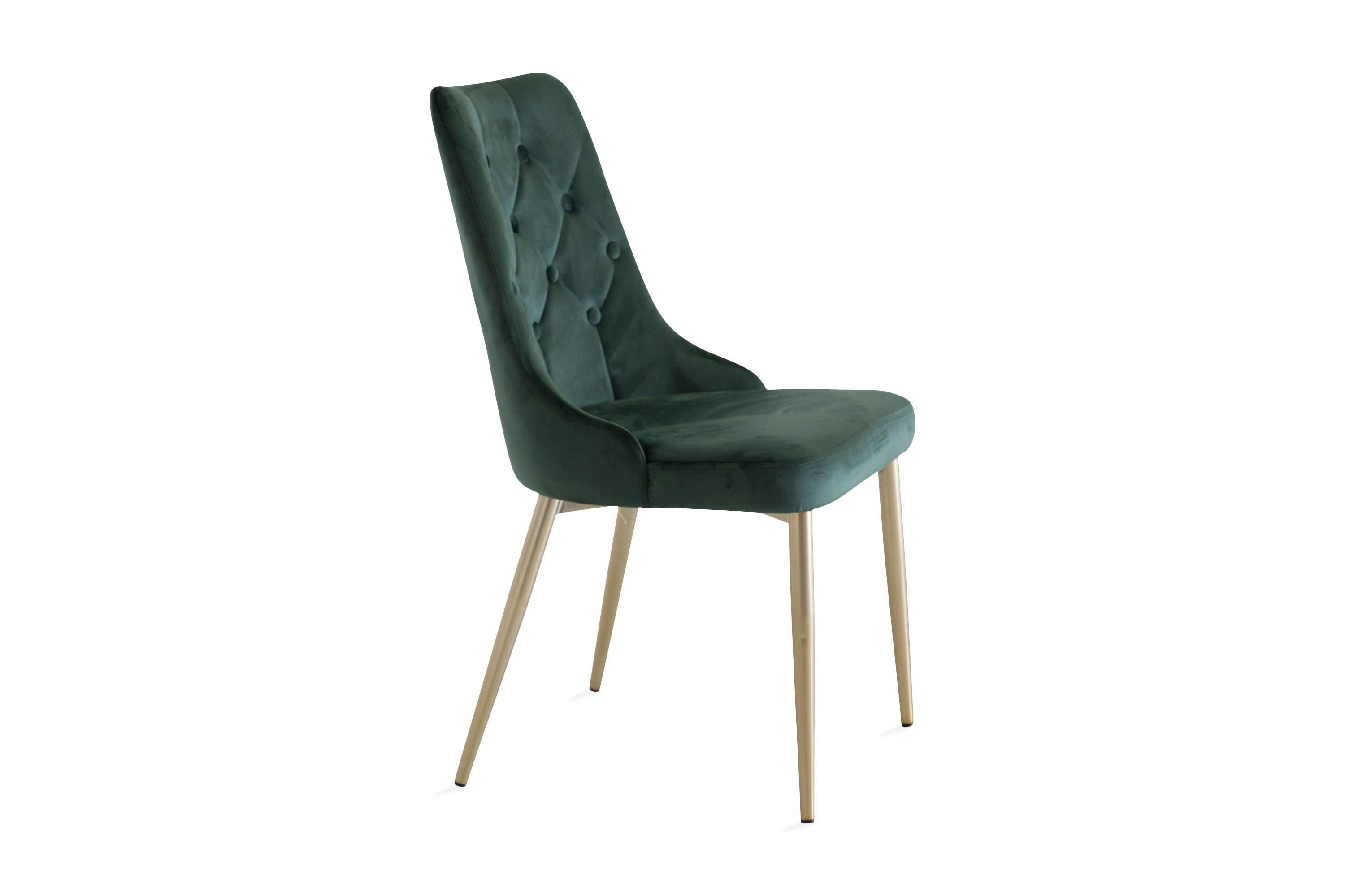 Velvet Deluxe Sammetsstol Mörkgrön/Guld
