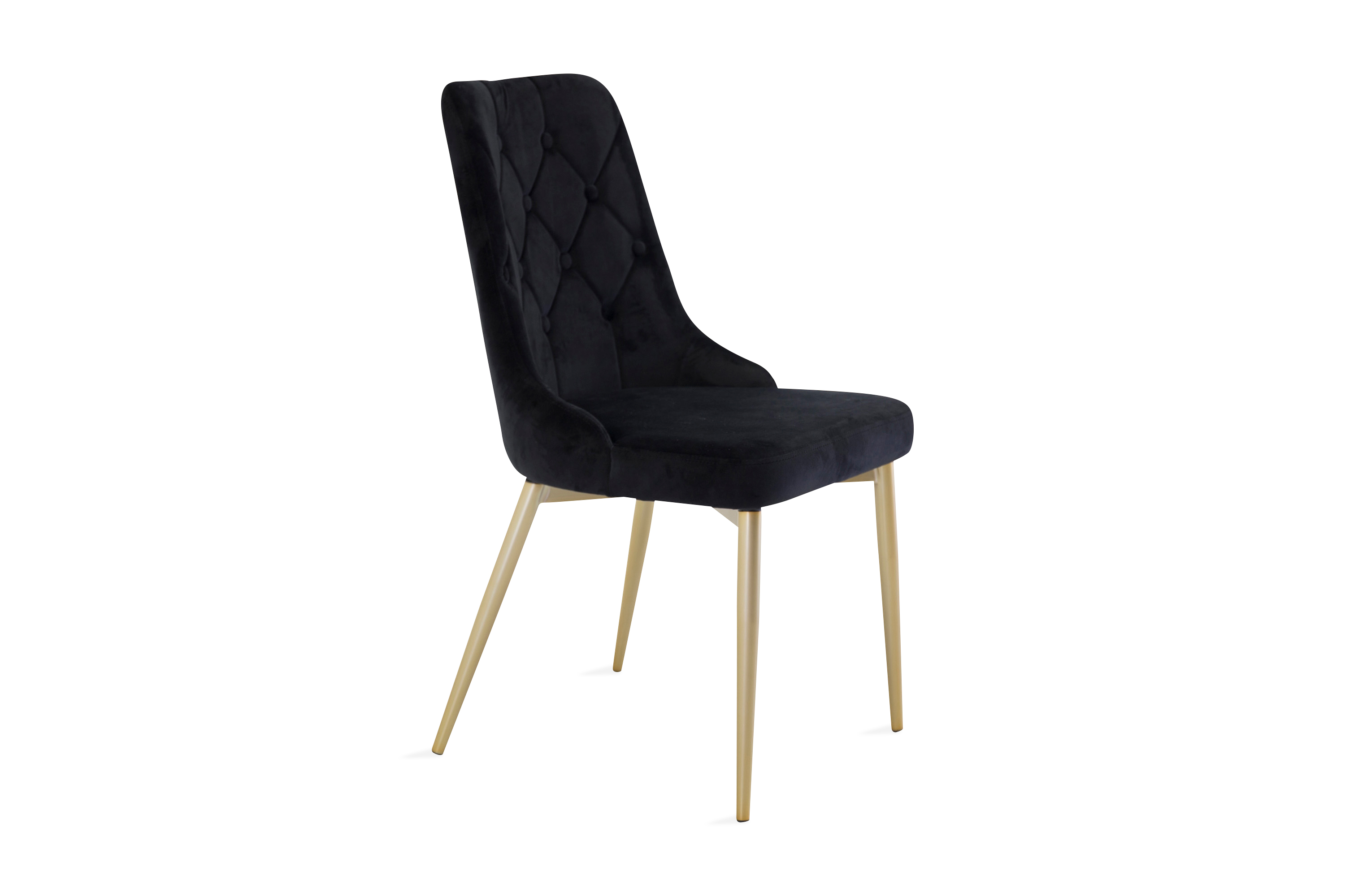 Velvet Deluxe Sammetsstol Svart/Guld
