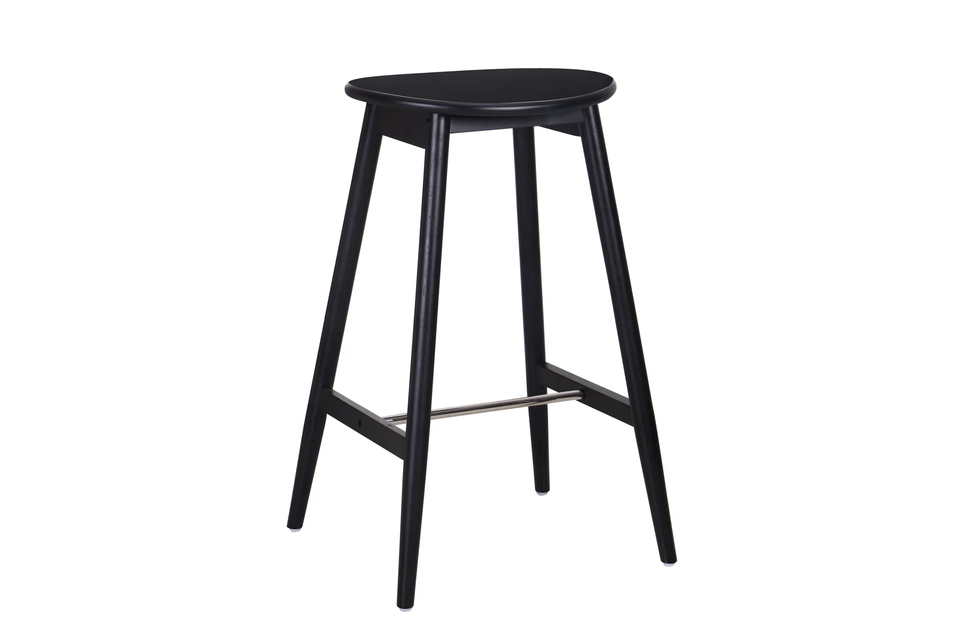 Norden Barstol i tr&auml; &ndash; barstol utan rygg f&ouml;r k&ouml;k & bar - Svart