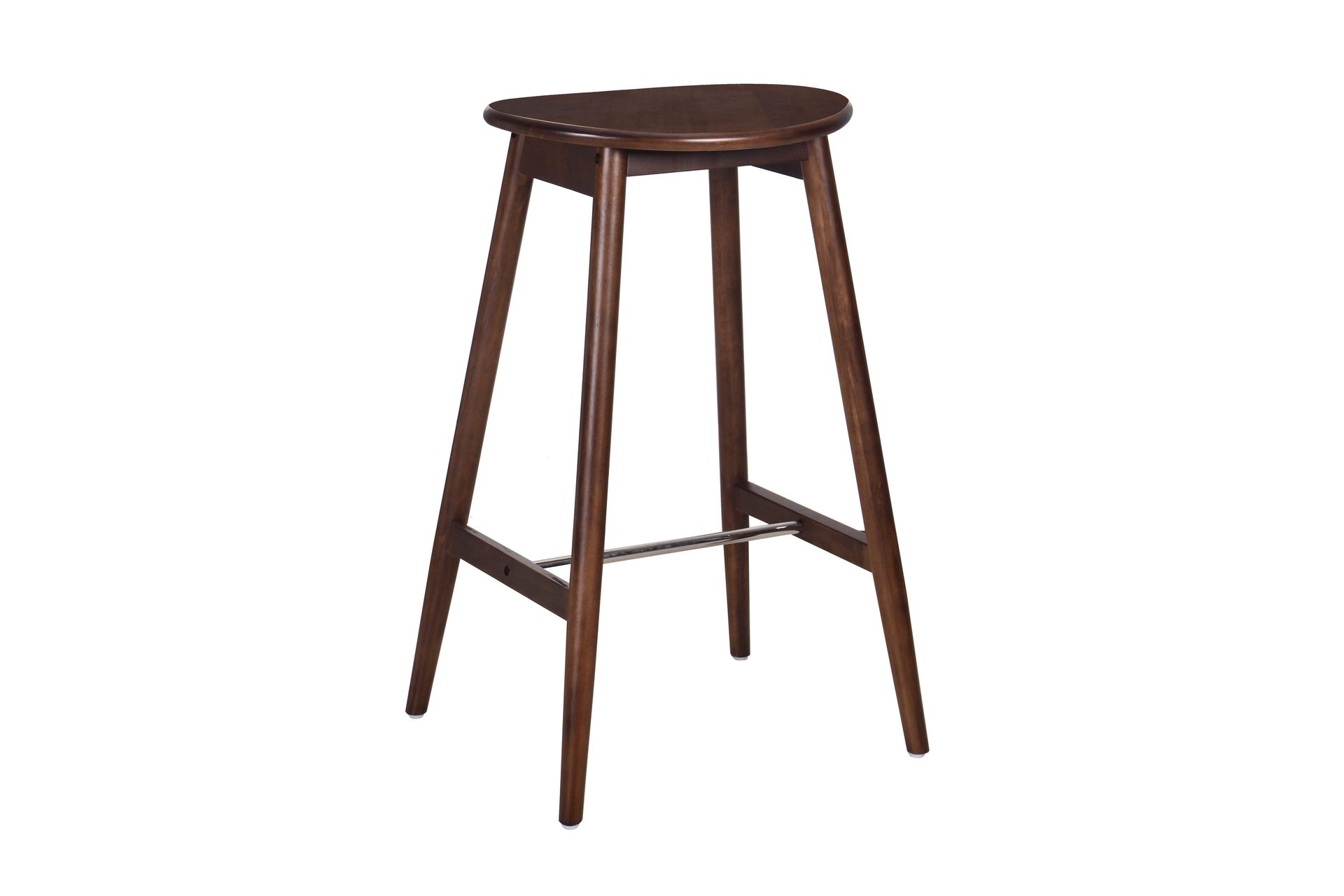 Norden Barstol i tr&auml; &ndash; barstol utan rygg f&ouml;r k&ouml;k & bar - Valn&ouml;t