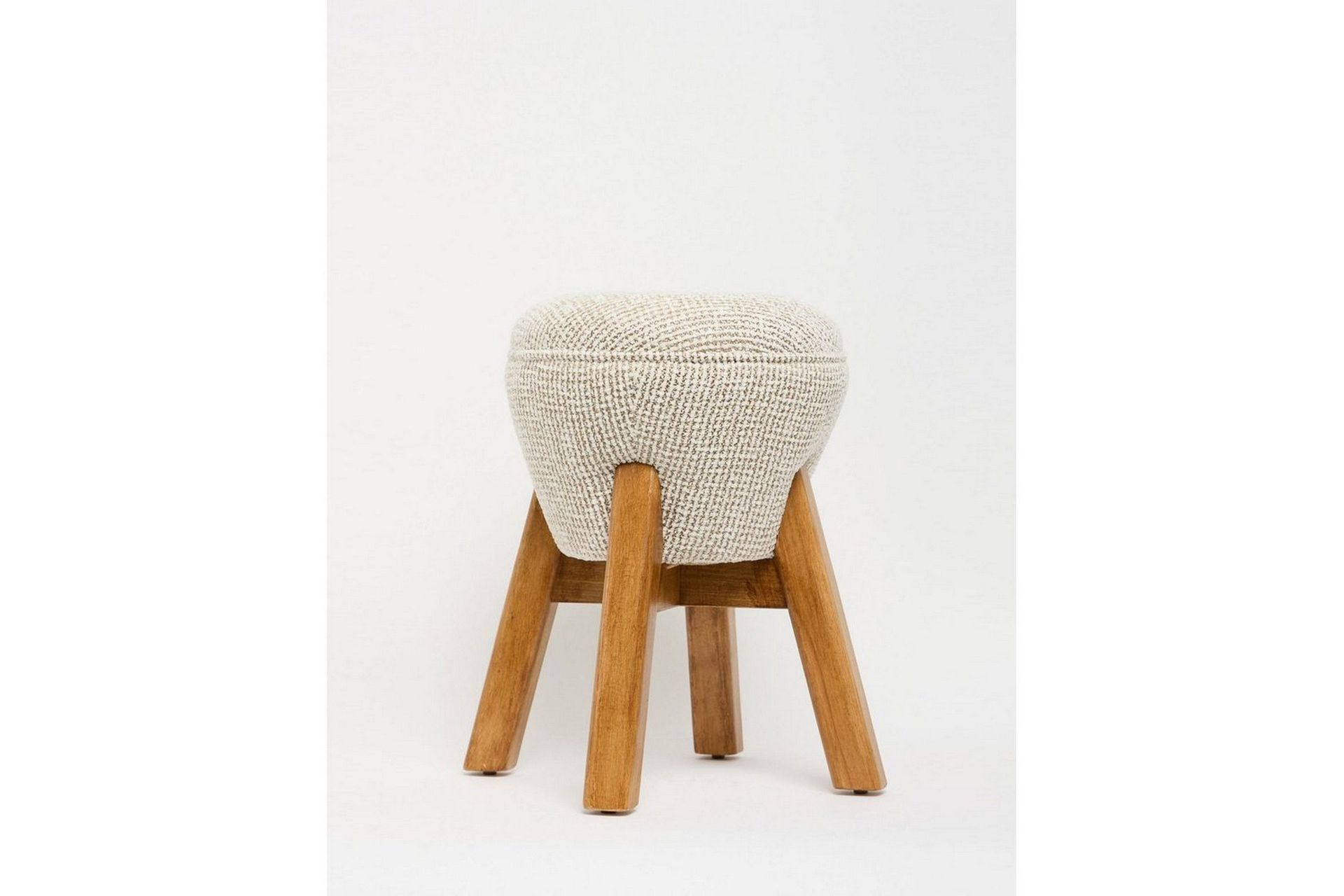 brenric howard fotpall 38 cm - cream/valnöt