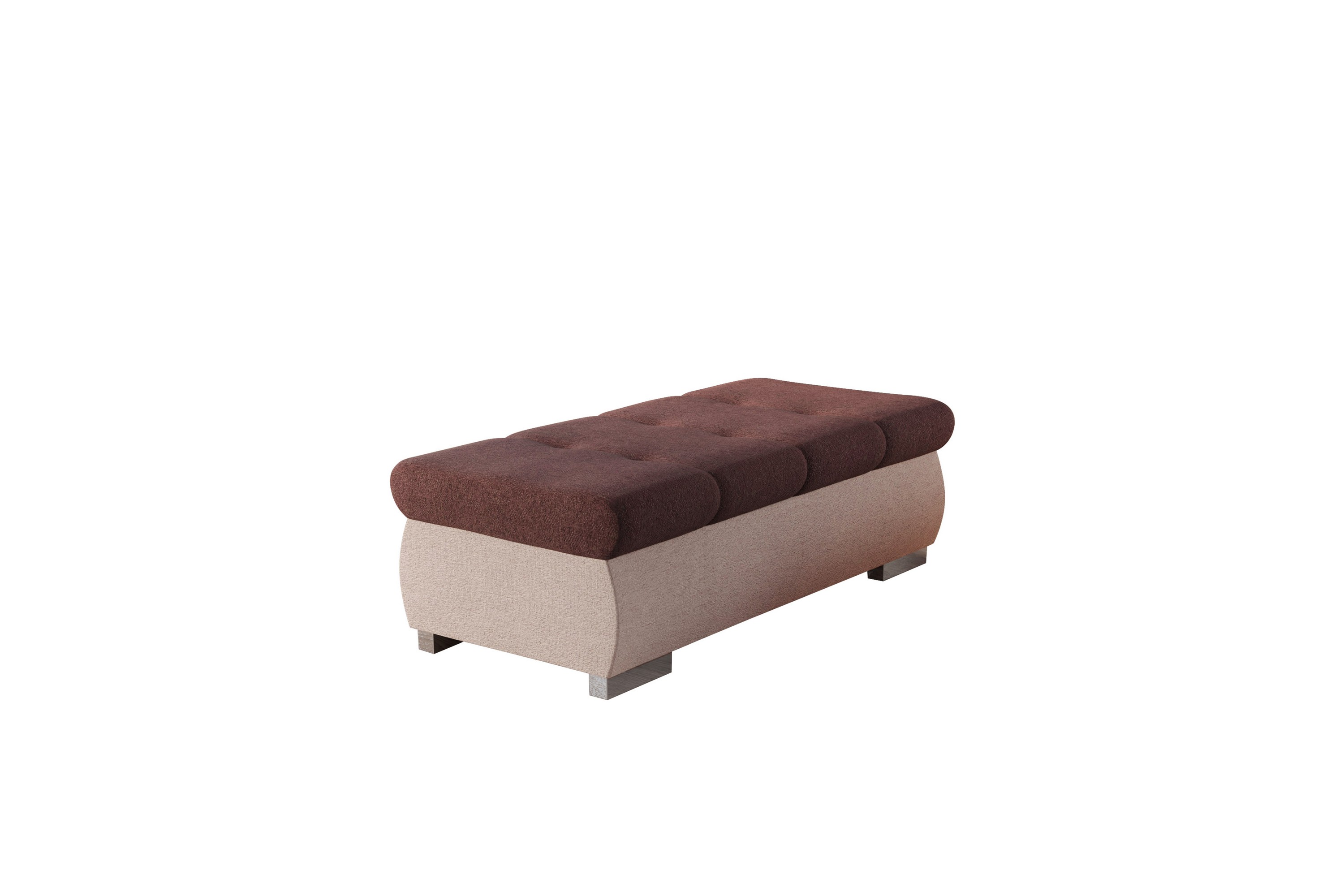 Cerys Fotpall 60 cm Rosa/Brun