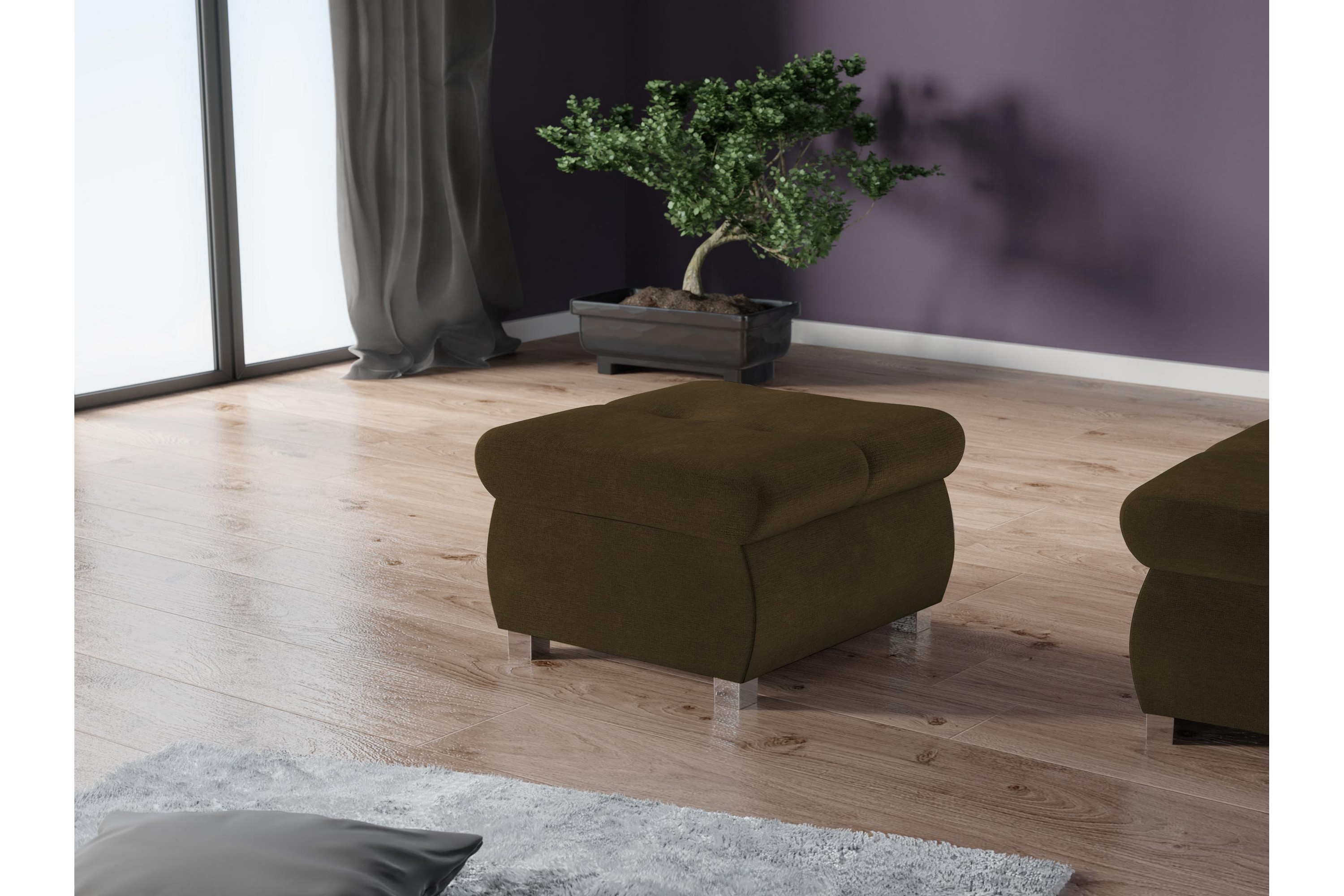 cerys sittpuff - brun