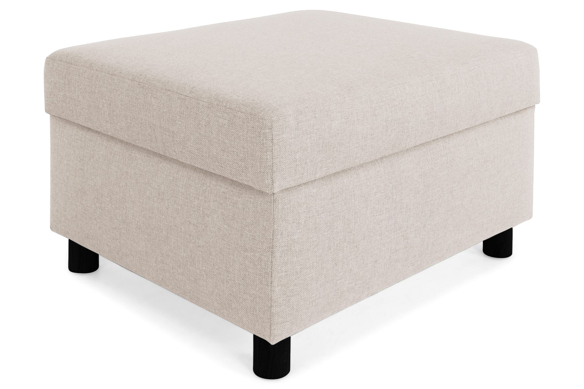 Crazy Fotpall med F&ouml;rvaring 80x65 - Beige