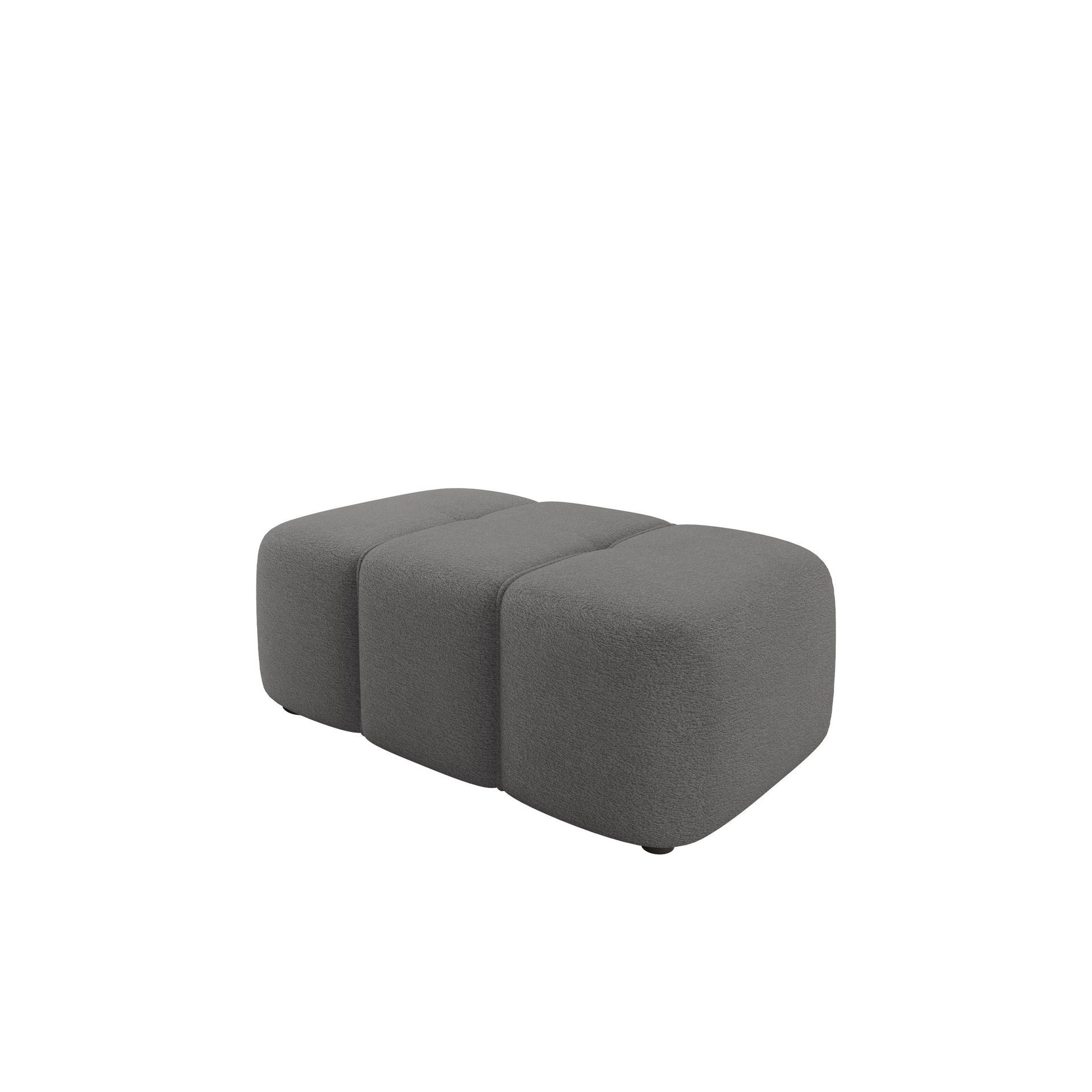 flo fotpall 93 cm - grå