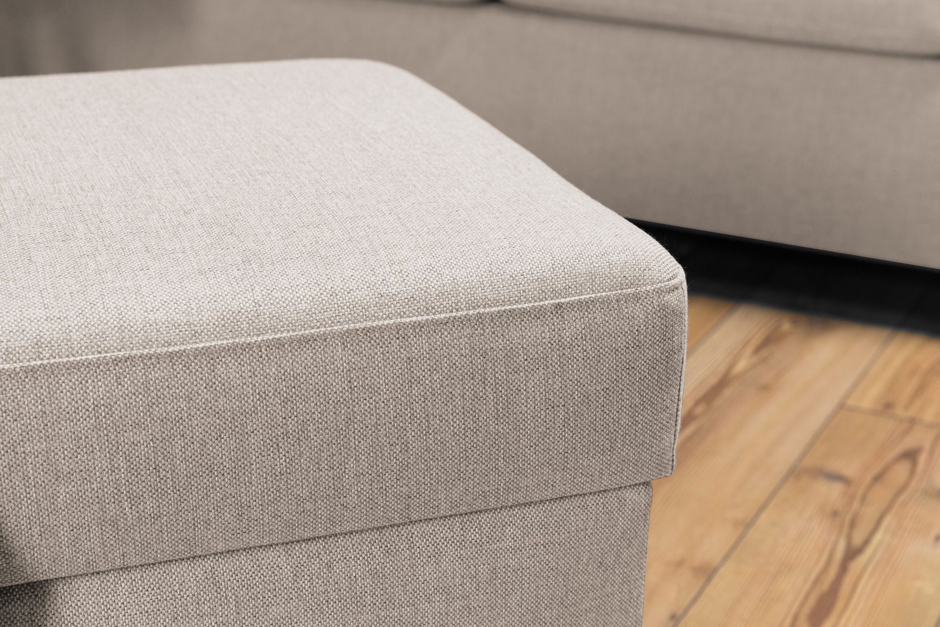 Crazy Fotpall med F&ouml;rvaring 120x50 - Beige