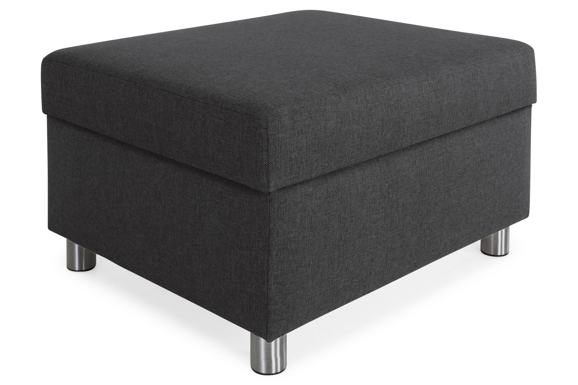 Crazy Fotpall med F&ouml;rvaring 80x65 - Antracit