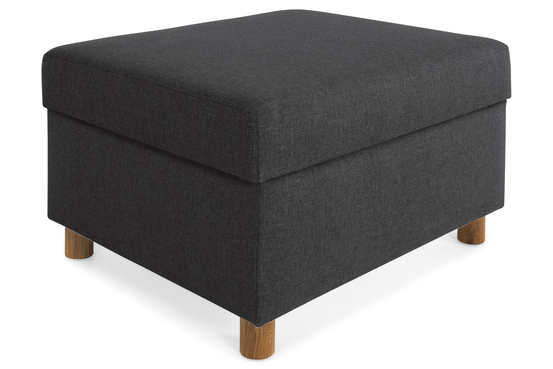 Crazy Fotpall med F&ouml;rvaring 80x65 - Antracit