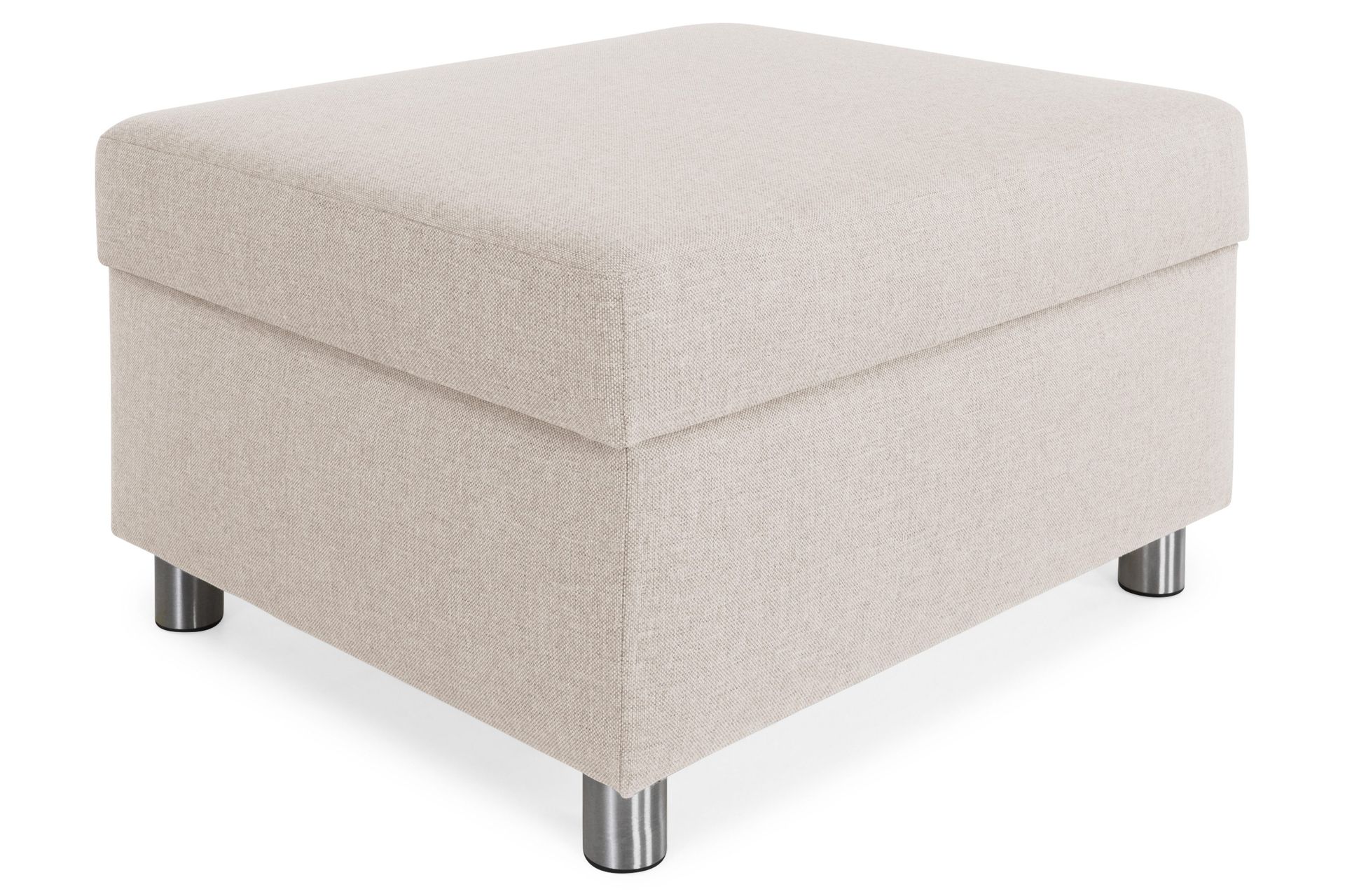 Crazy Fotpall med F&ouml;rvaring 80x65 - Beige