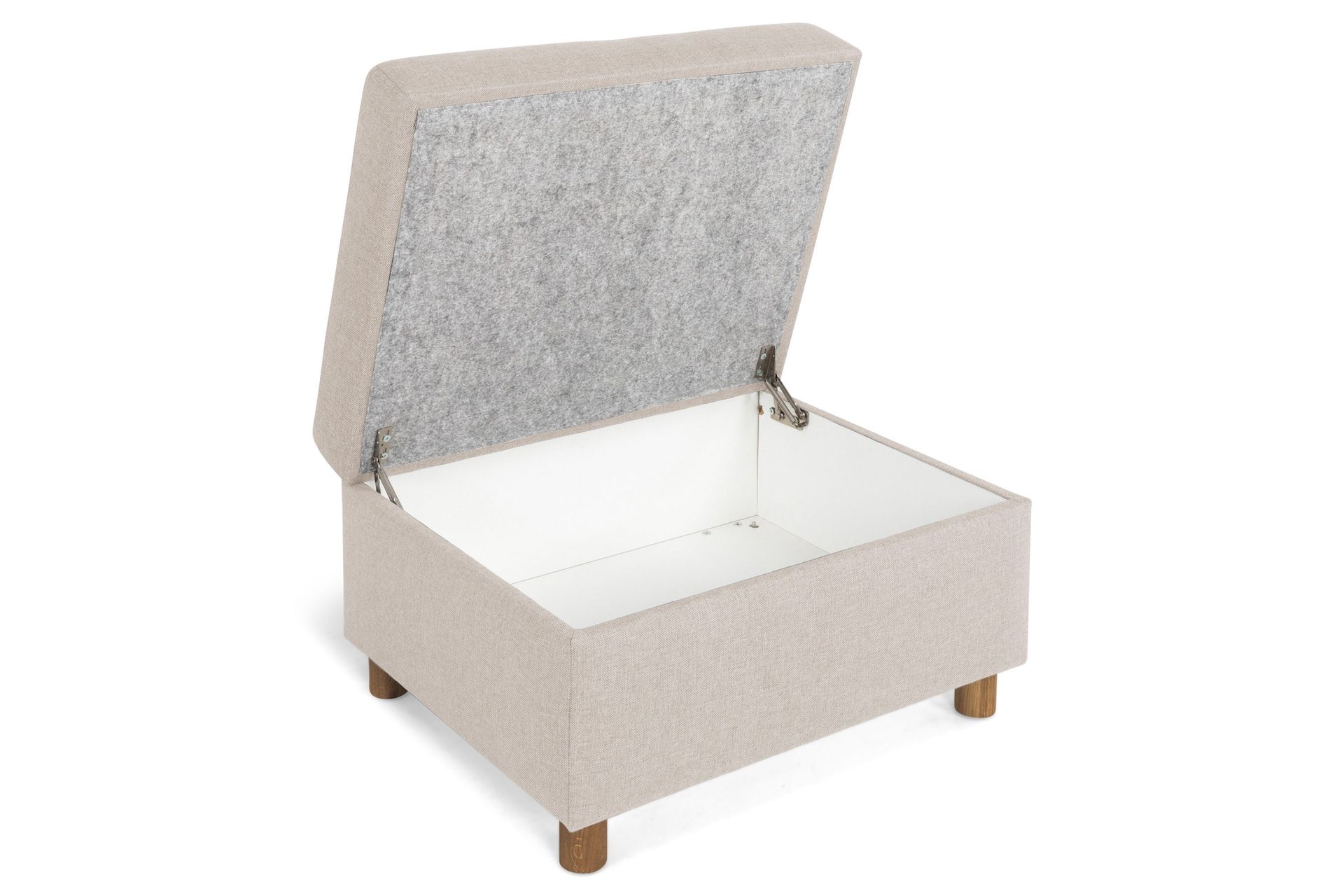 Crazy Fotpall med F&ouml;rvaring 80x65 - Beige