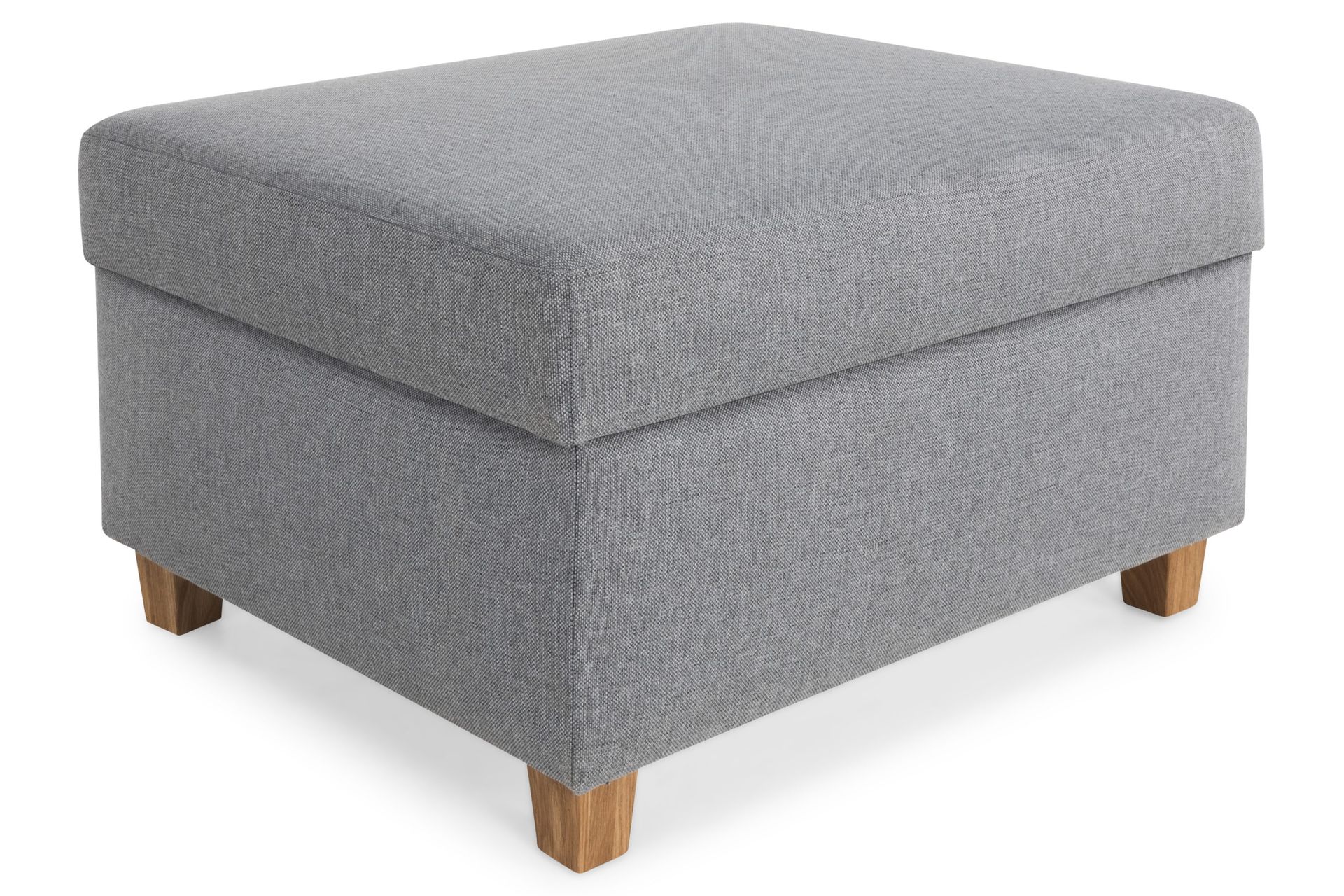 Crazy Fotpall med F&ouml;rvaring 80x65 - Ljusgr&aring;