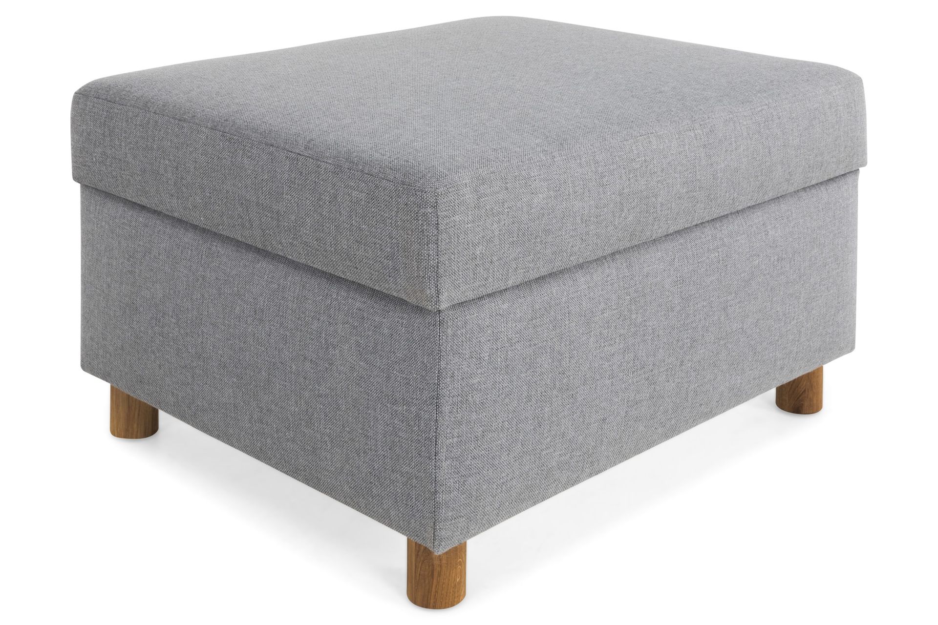 Crazy Fotpall med F&ouml;rvaring 80x65 - Ljusgr&aring;