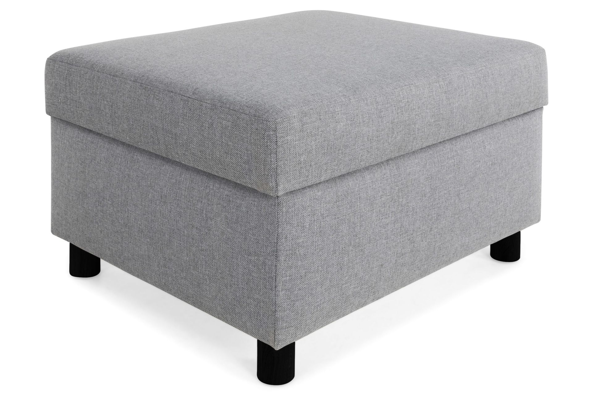 Crazy Fotpall med F&ouml;rvaring 80x65 - Ljusgr&aring;