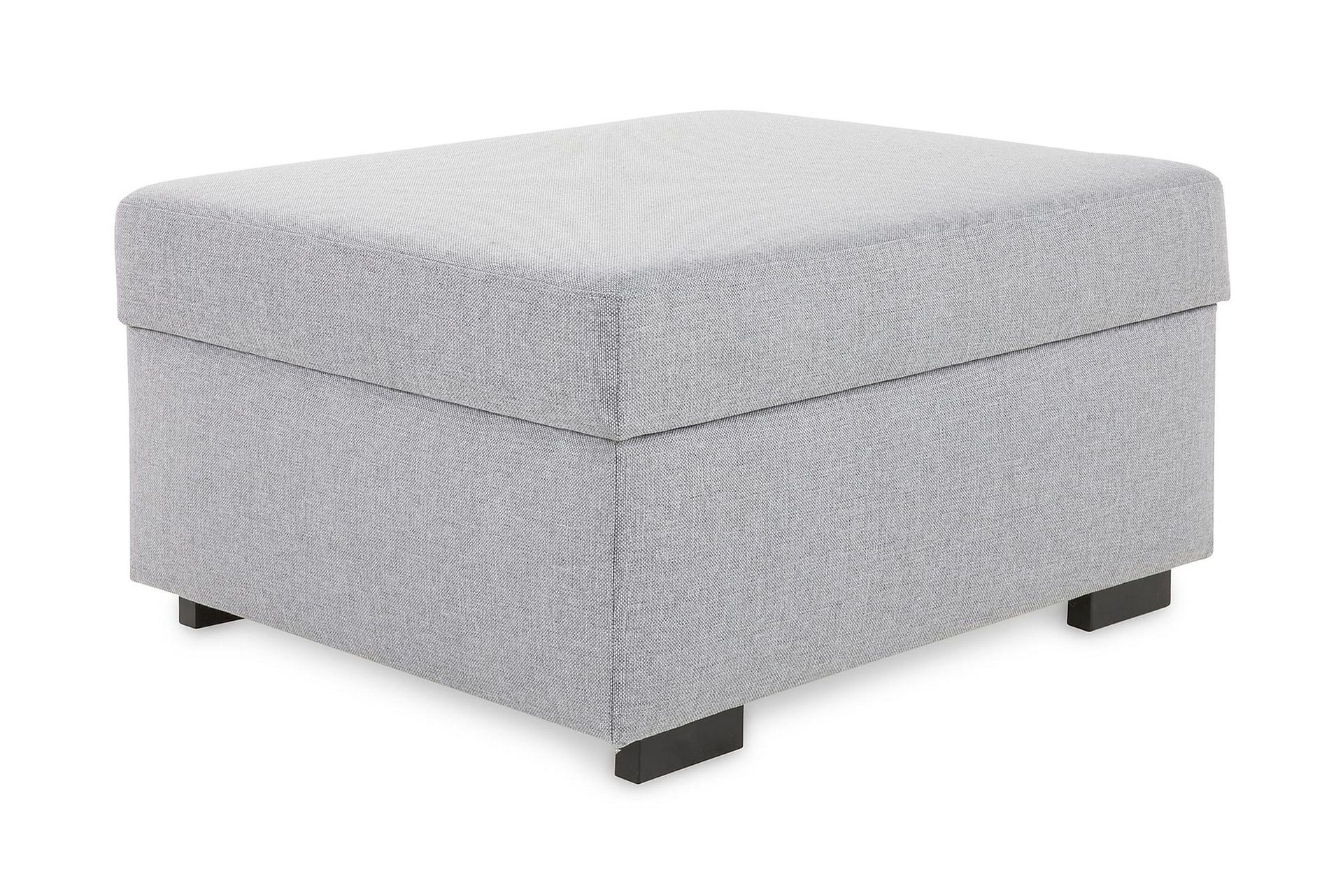 Crazy Fotpall med F&ouml;rvaring 80x65 - Ljusgr&aring;