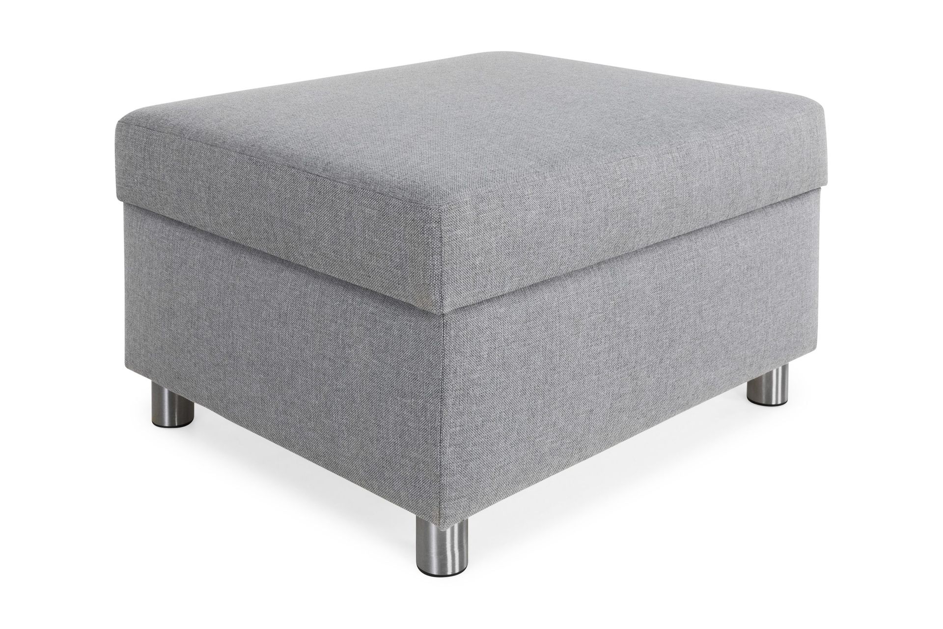 Crazy Fotpall med F&ouml;rvaring 80x65 - Ljusgr&aring;