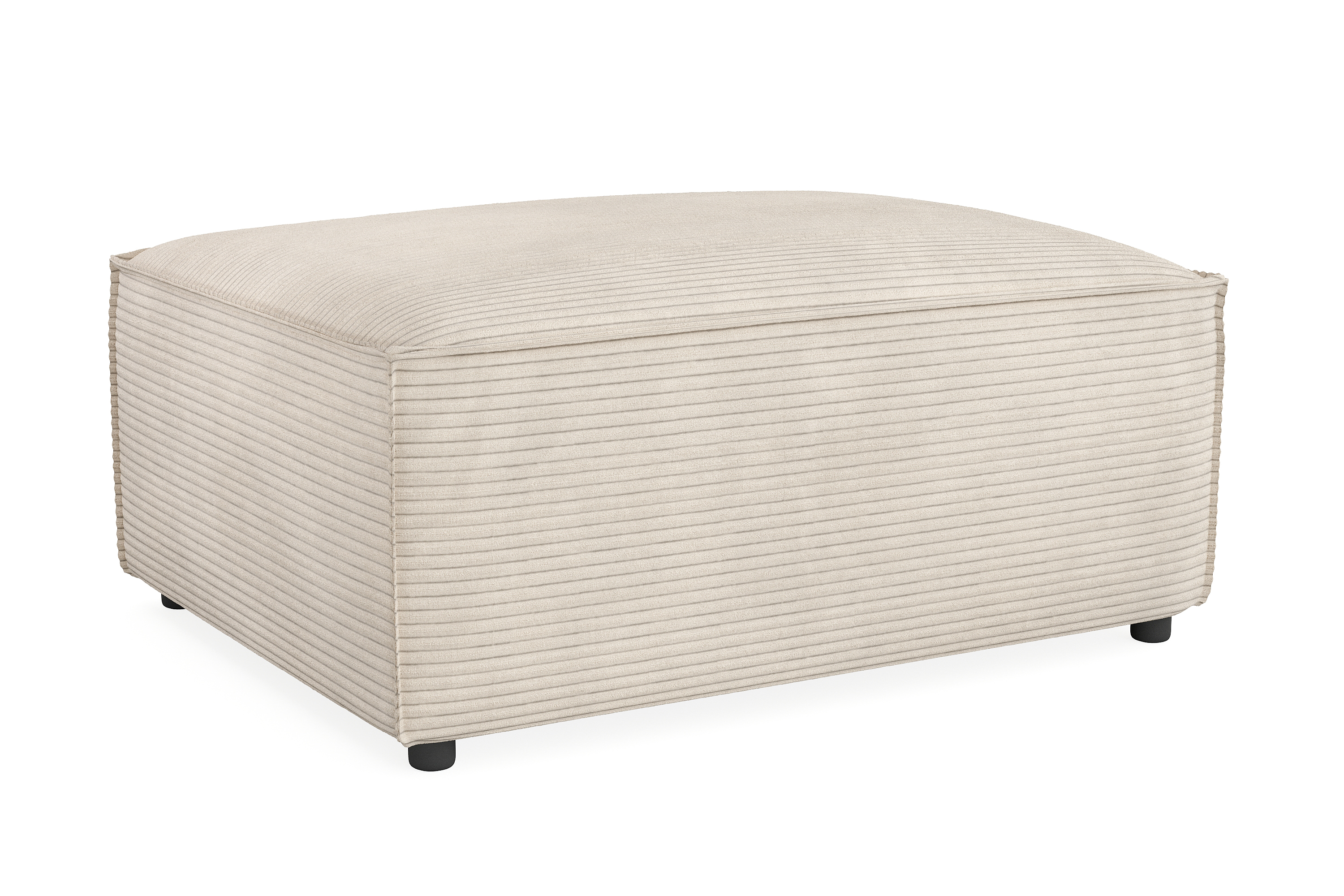 Cubo 1-sits Rektangulär Fotpallsmodul i Manchester 80 cm bred Beige