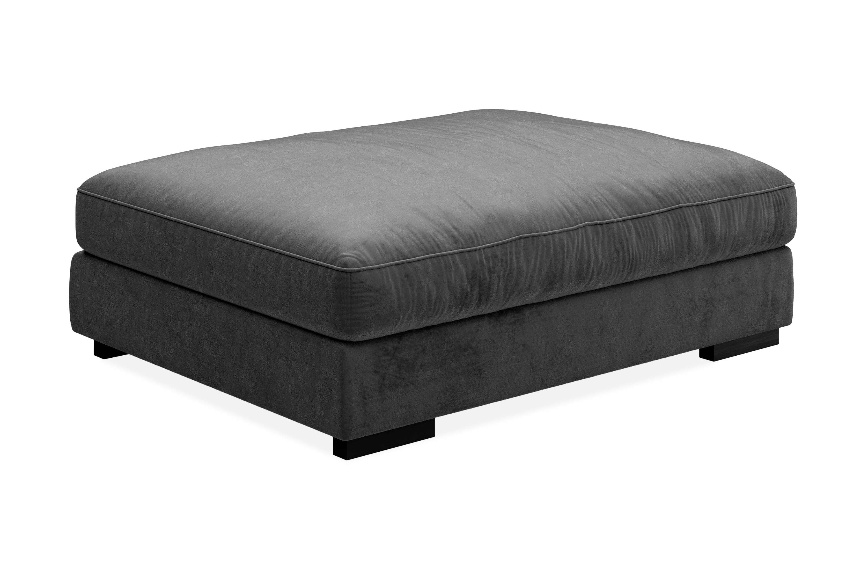 dubai fotpall sammet - mörkgrå