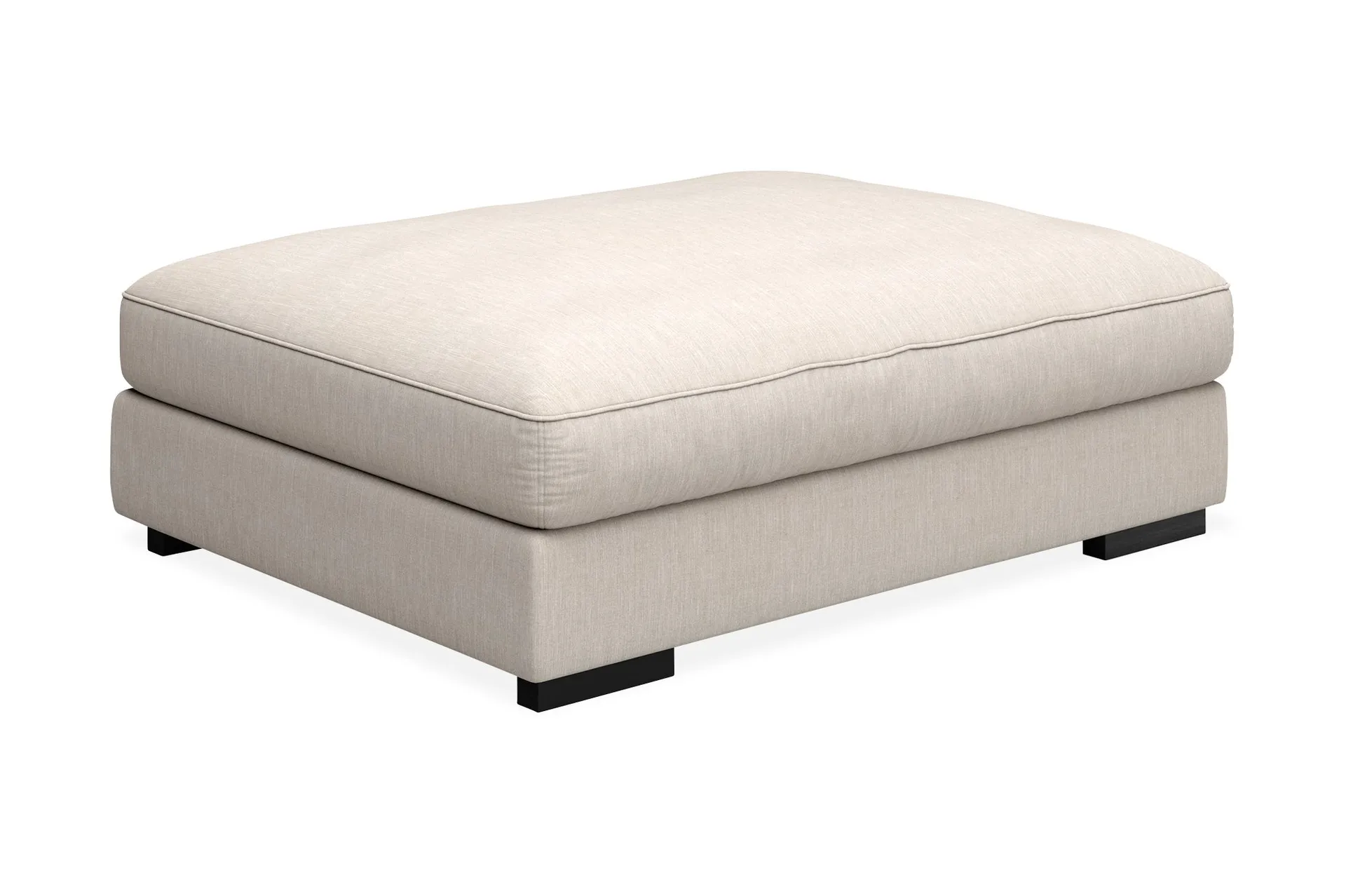 Dubai Rektangul&auml;r Fotpall 120x95 cm i Tyg - Beige