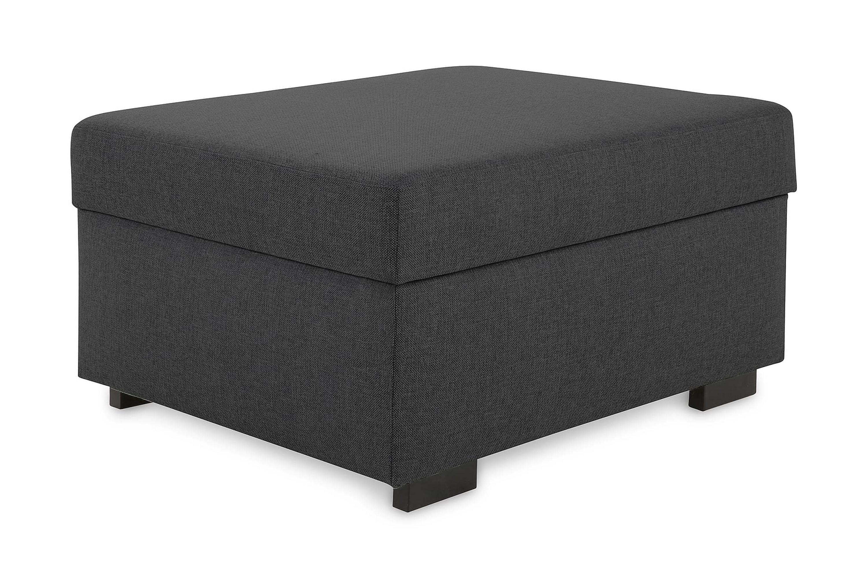 fotpall med förvaring nevada 80x65 - mörkgrå