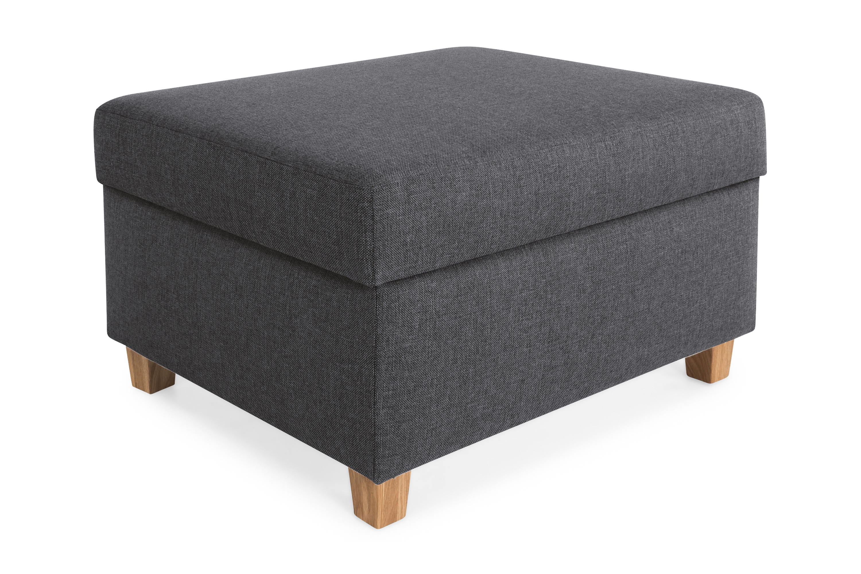 fotpall nevada med förvaring 80x65 - mörkgrå