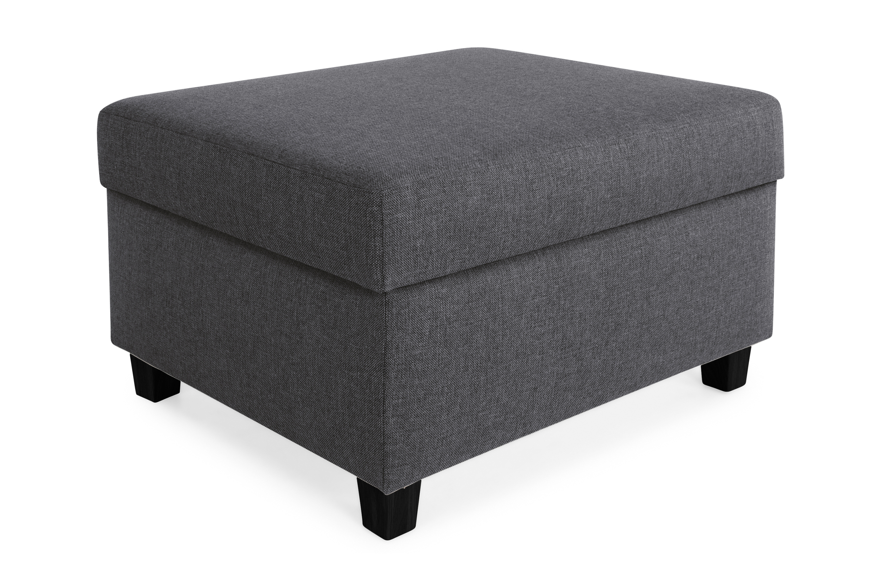 fotpall nevada med förvaring 80x65 - mörkgrå