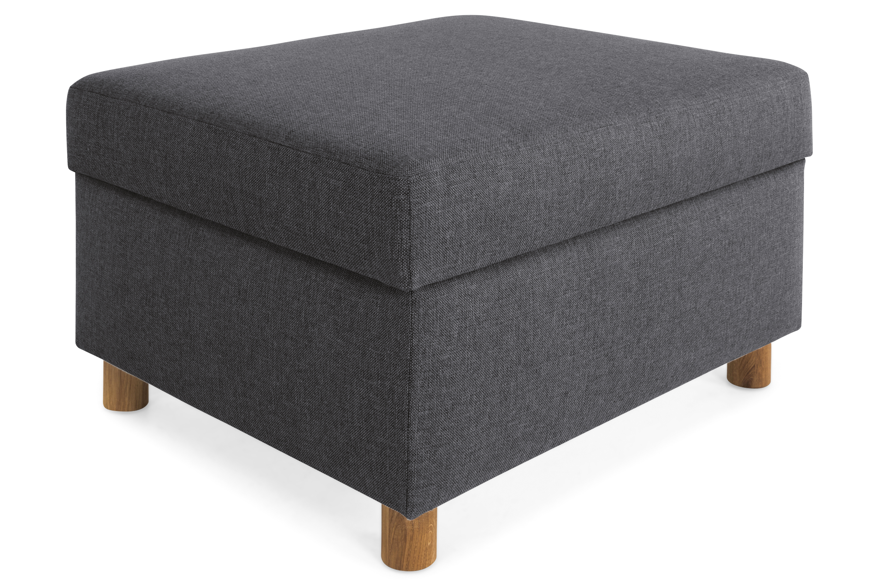 fotpall nevada med förvaring 80x65 - mörkgrå