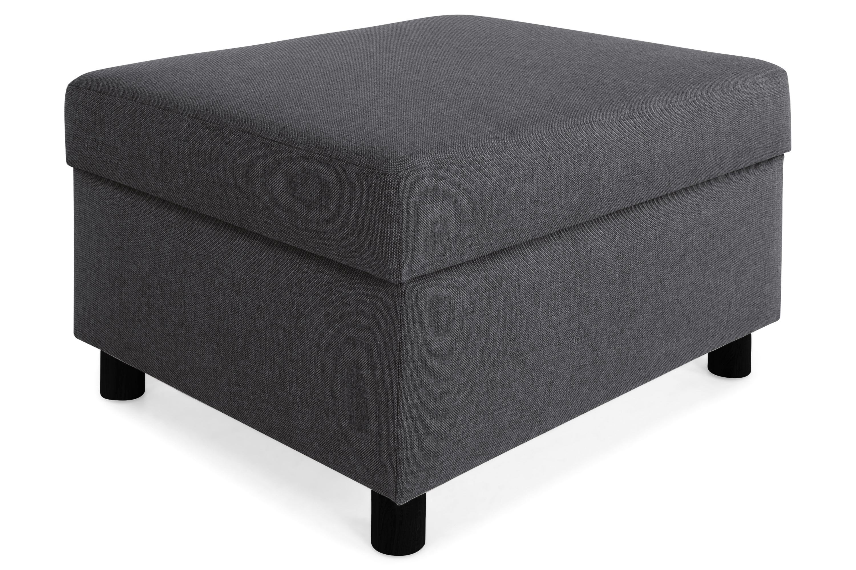 fotpall nevada med förvaring 80x65 - mörkgrå