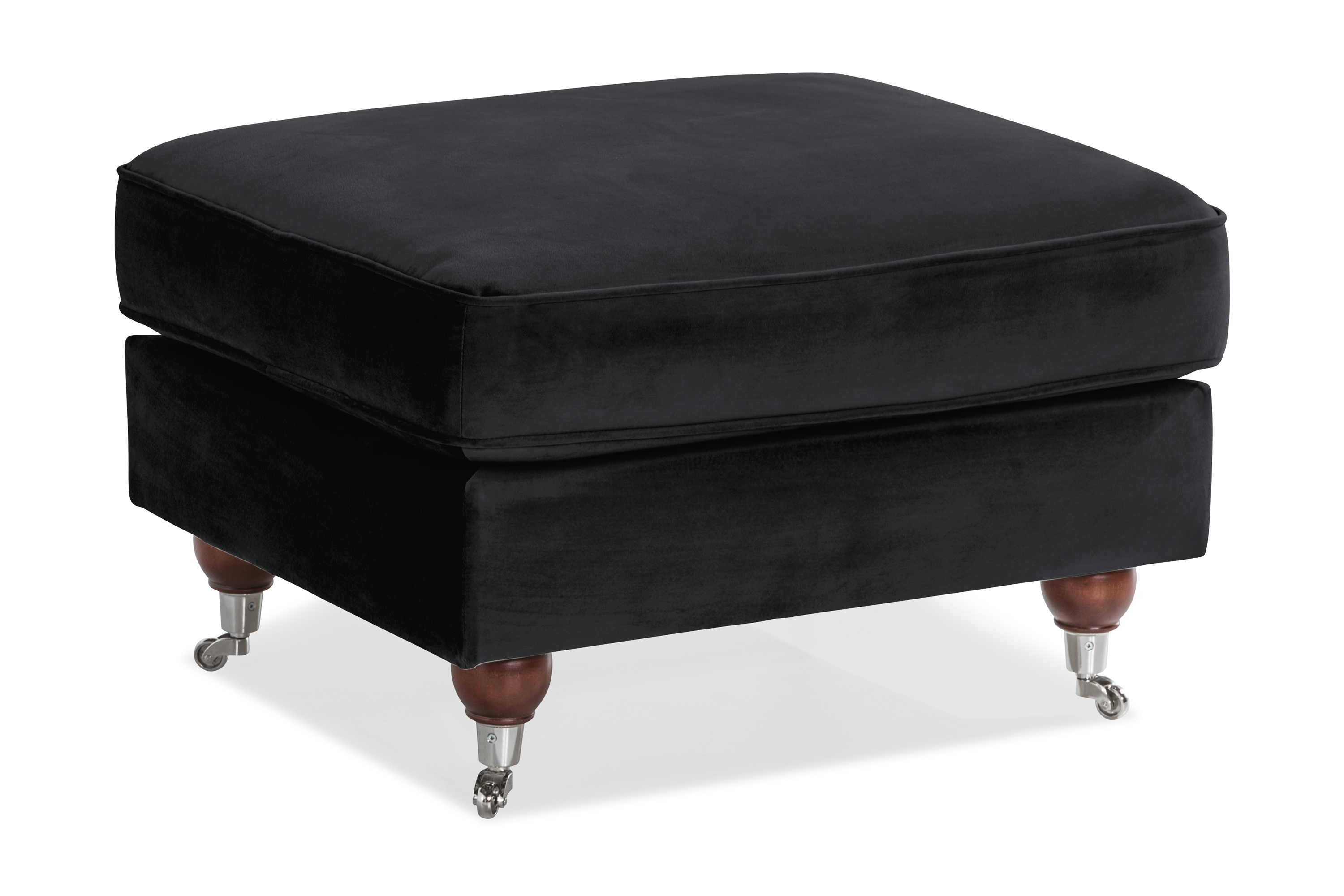 fotpall new castle sammet - svart