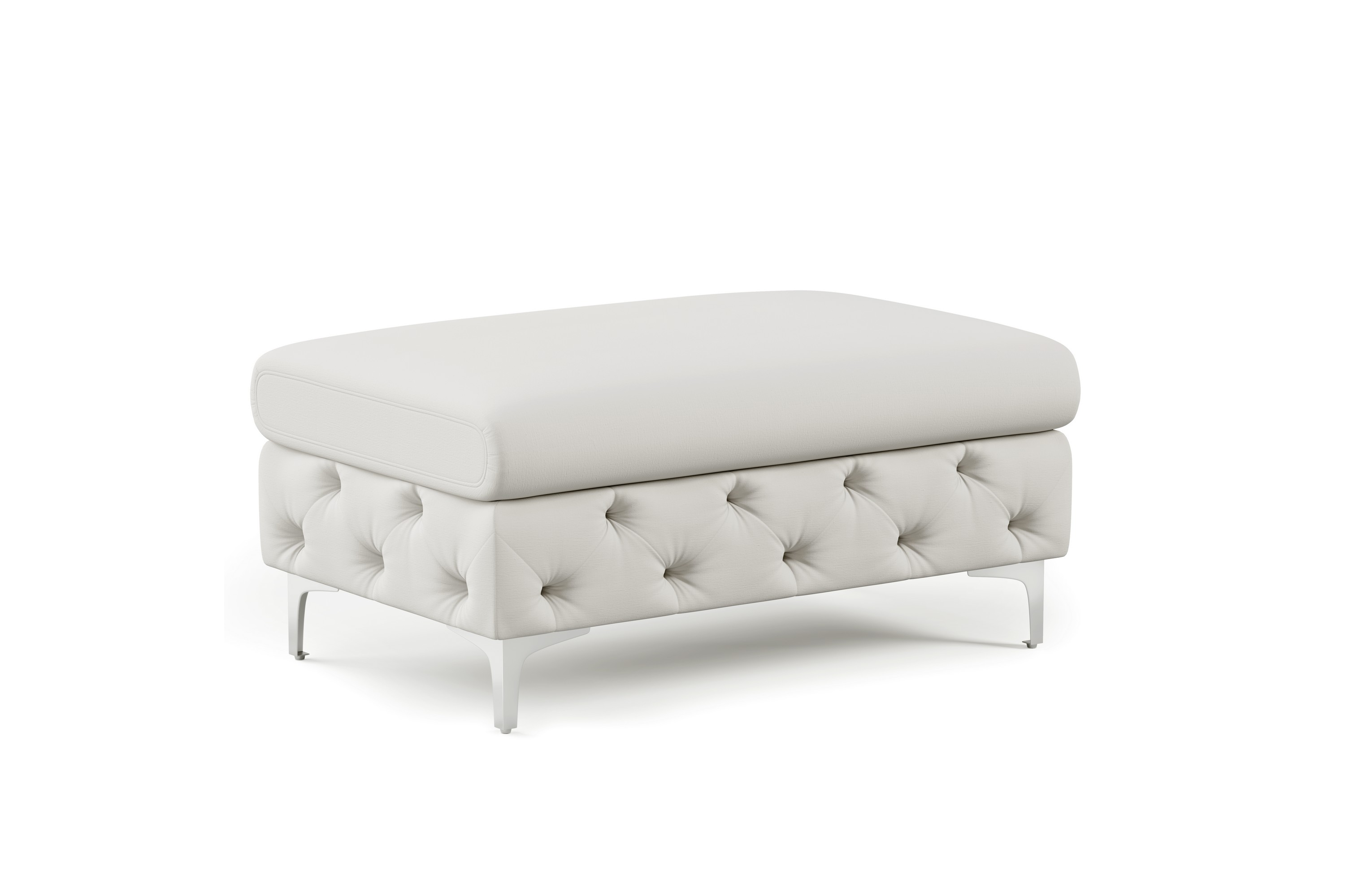 fotpall thersa 67 cm rektangulär - beige