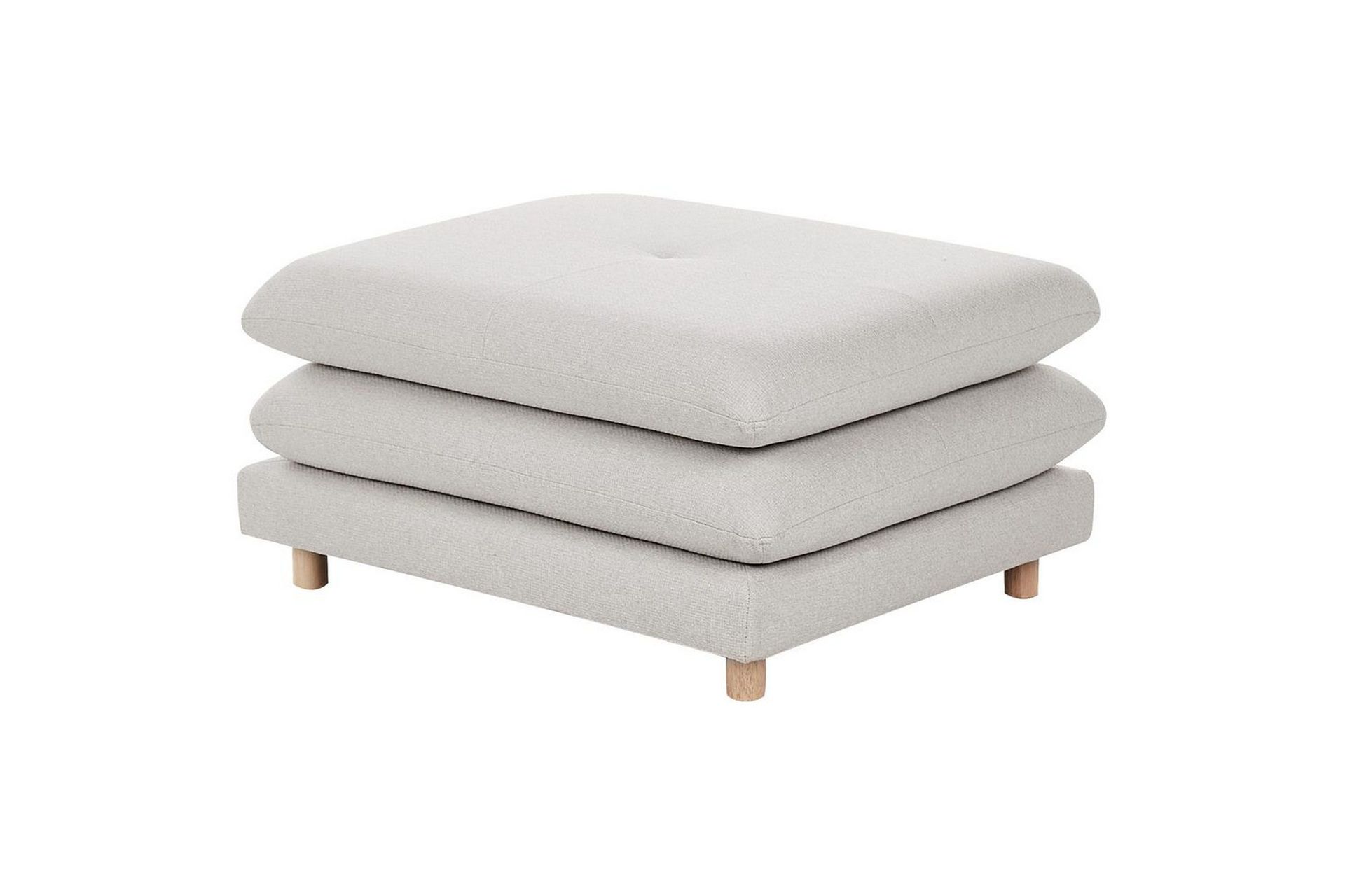 Fotpall Heden Beige/ljust tr&auml; - Beige/ljust tr&auml;