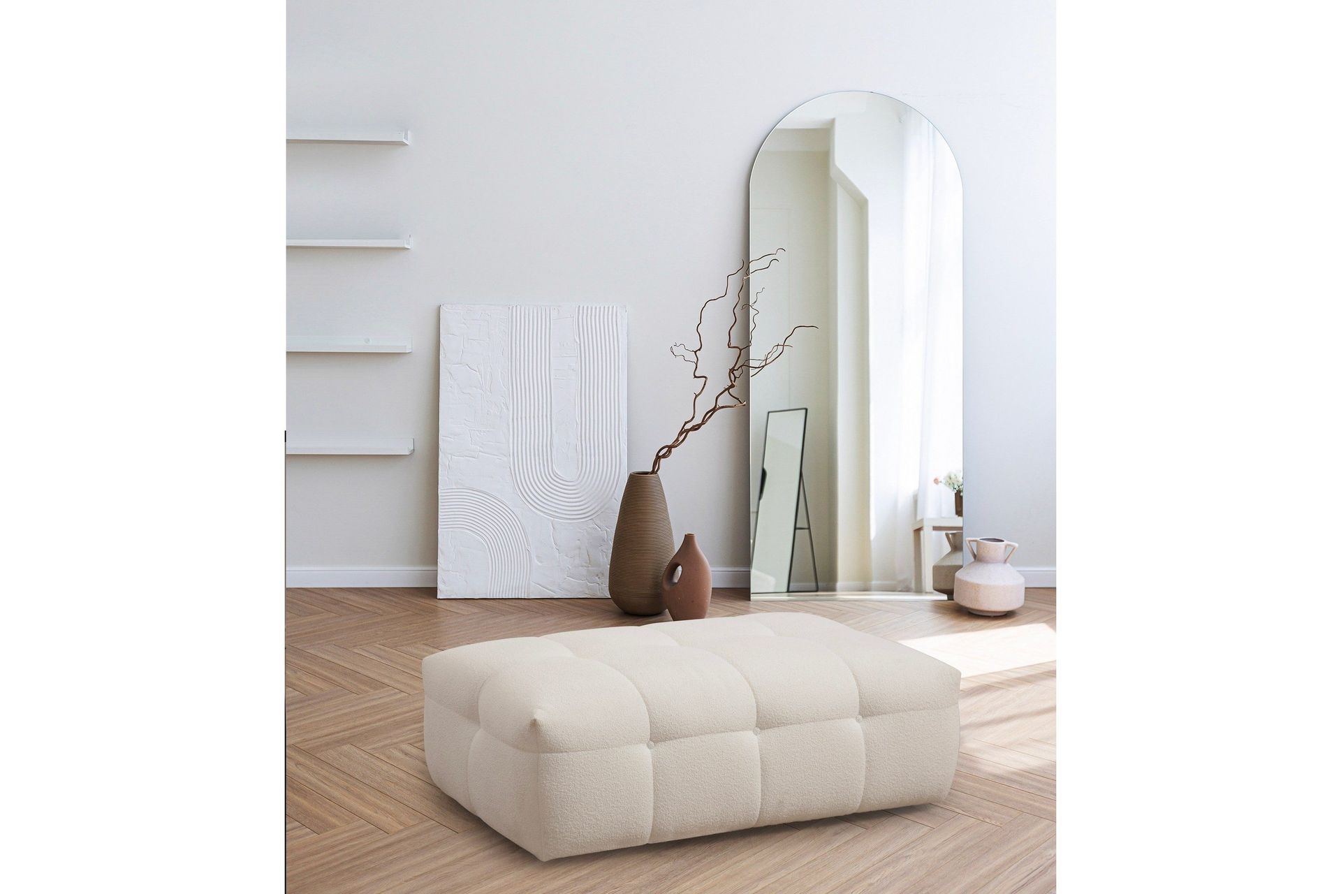 Octavian Fotpall 120 cm - Beige