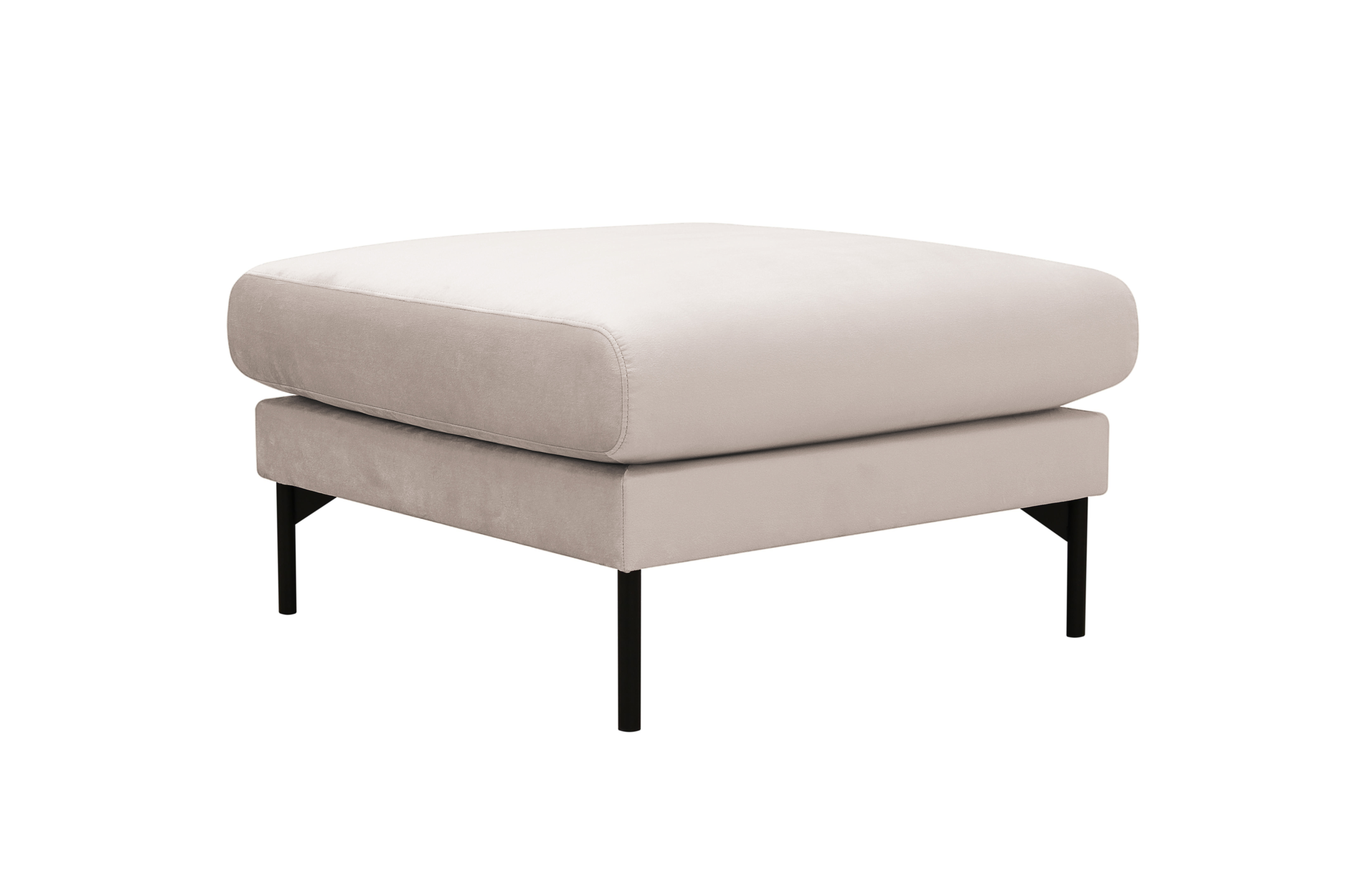 fotpall menard i sammet - beige